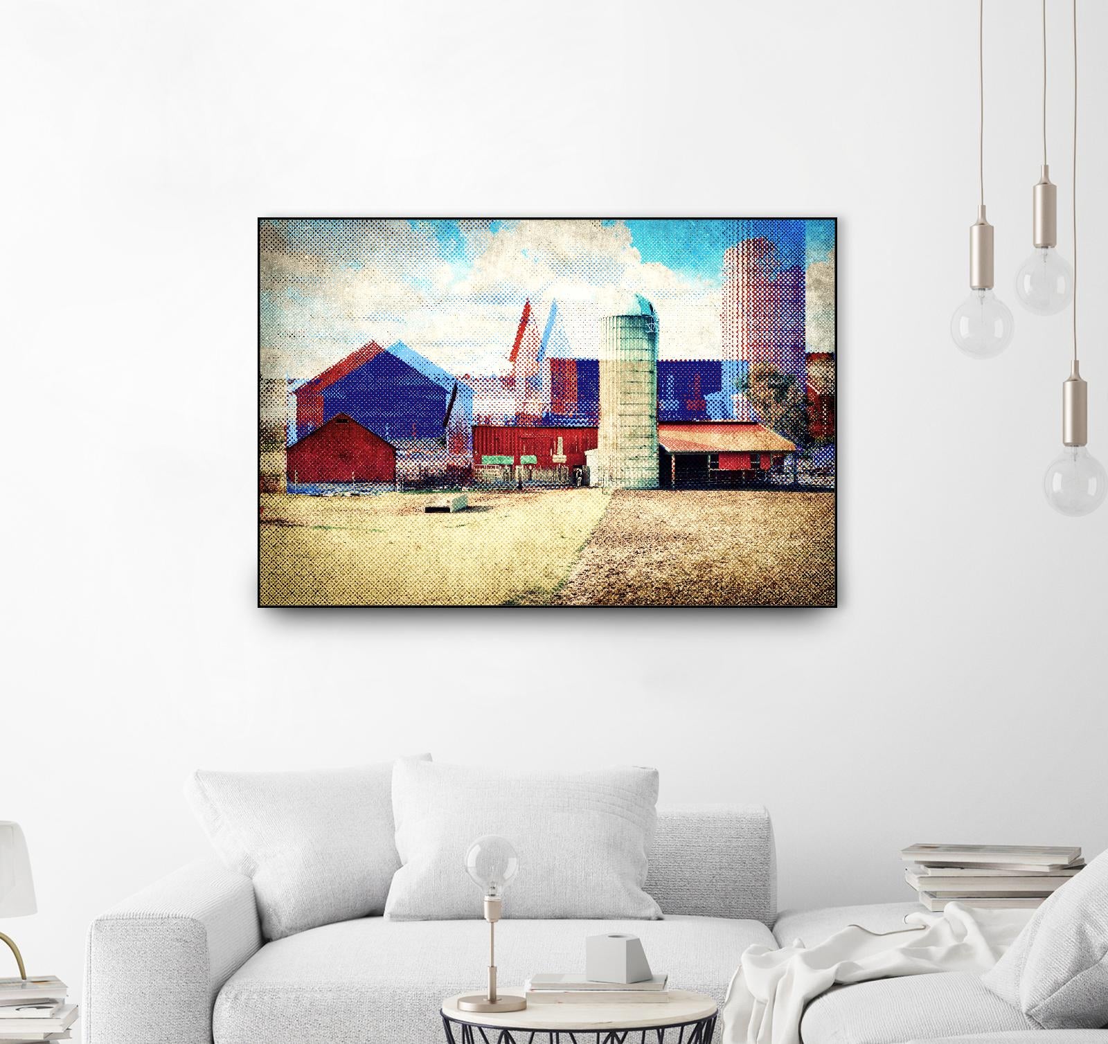 Farmland A by THE Studio on GIANT ART - red landscape