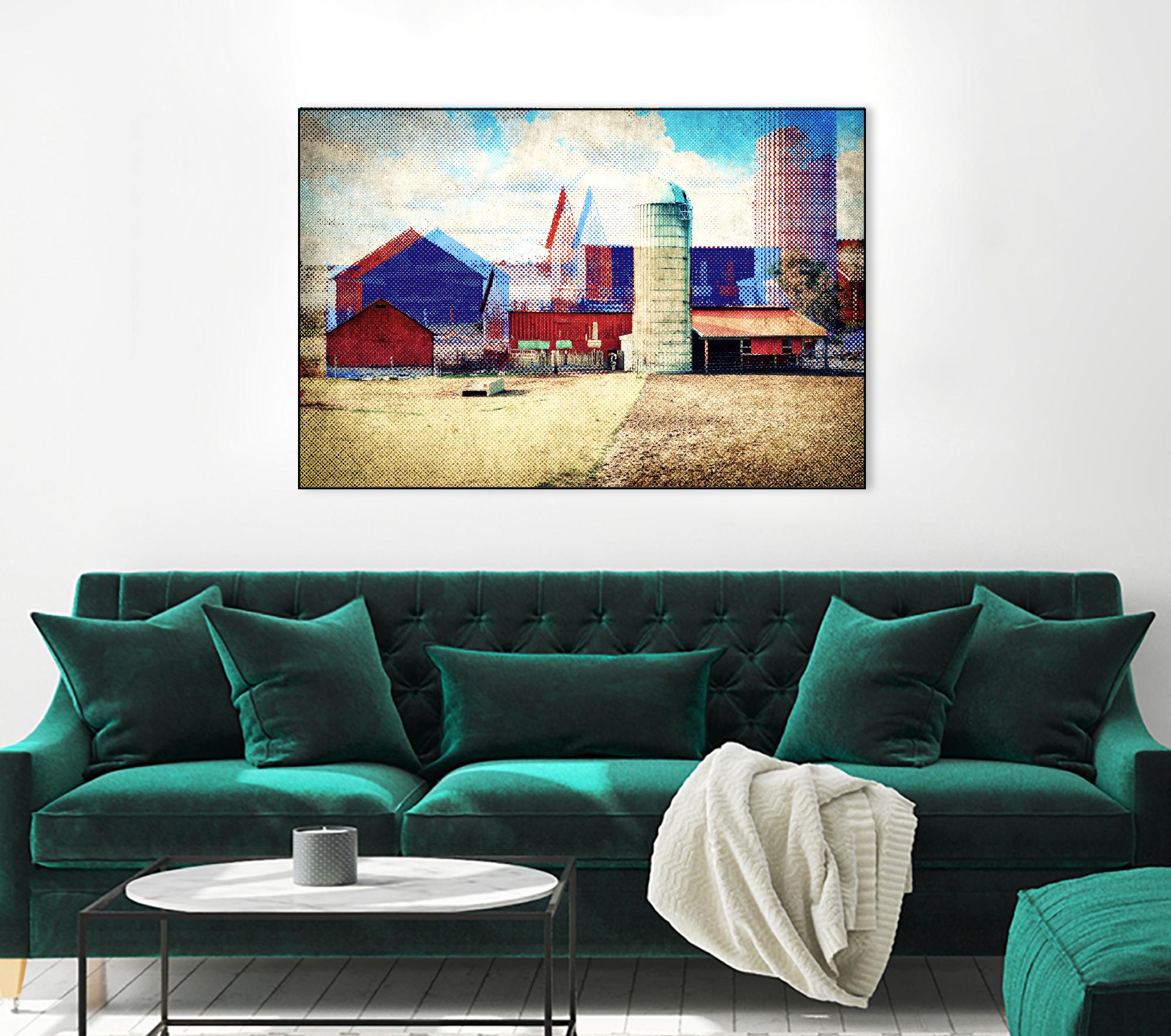 Farmland A by THE Studio on GIANT ART - red landscape