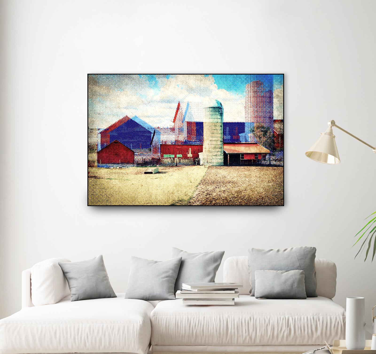 Farmland A by THE Studio on GIANT ART - red landscape