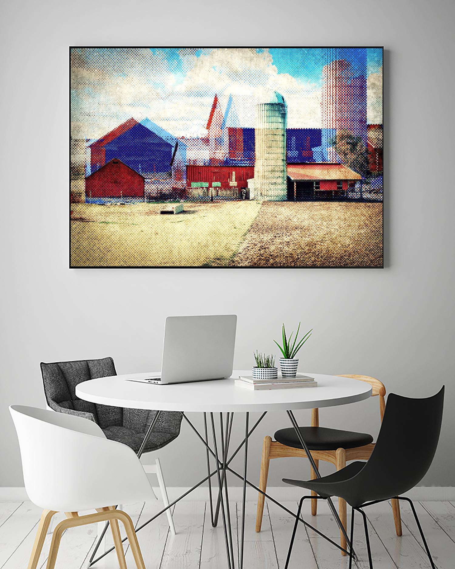 Farmland A by THE Studio on GIANT ART - red landscape