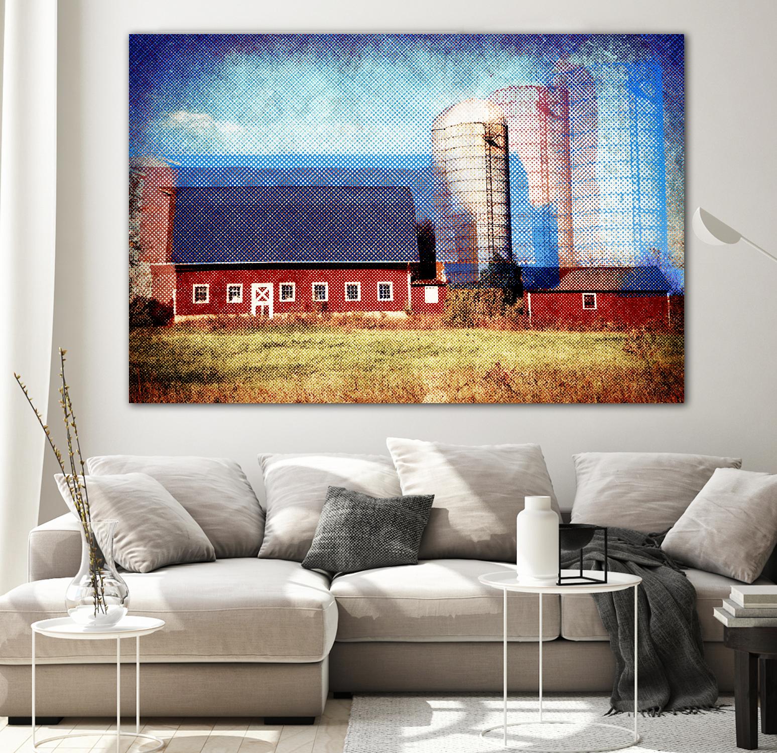 Farmland B by THE Studio on GIANT ART - red landscape