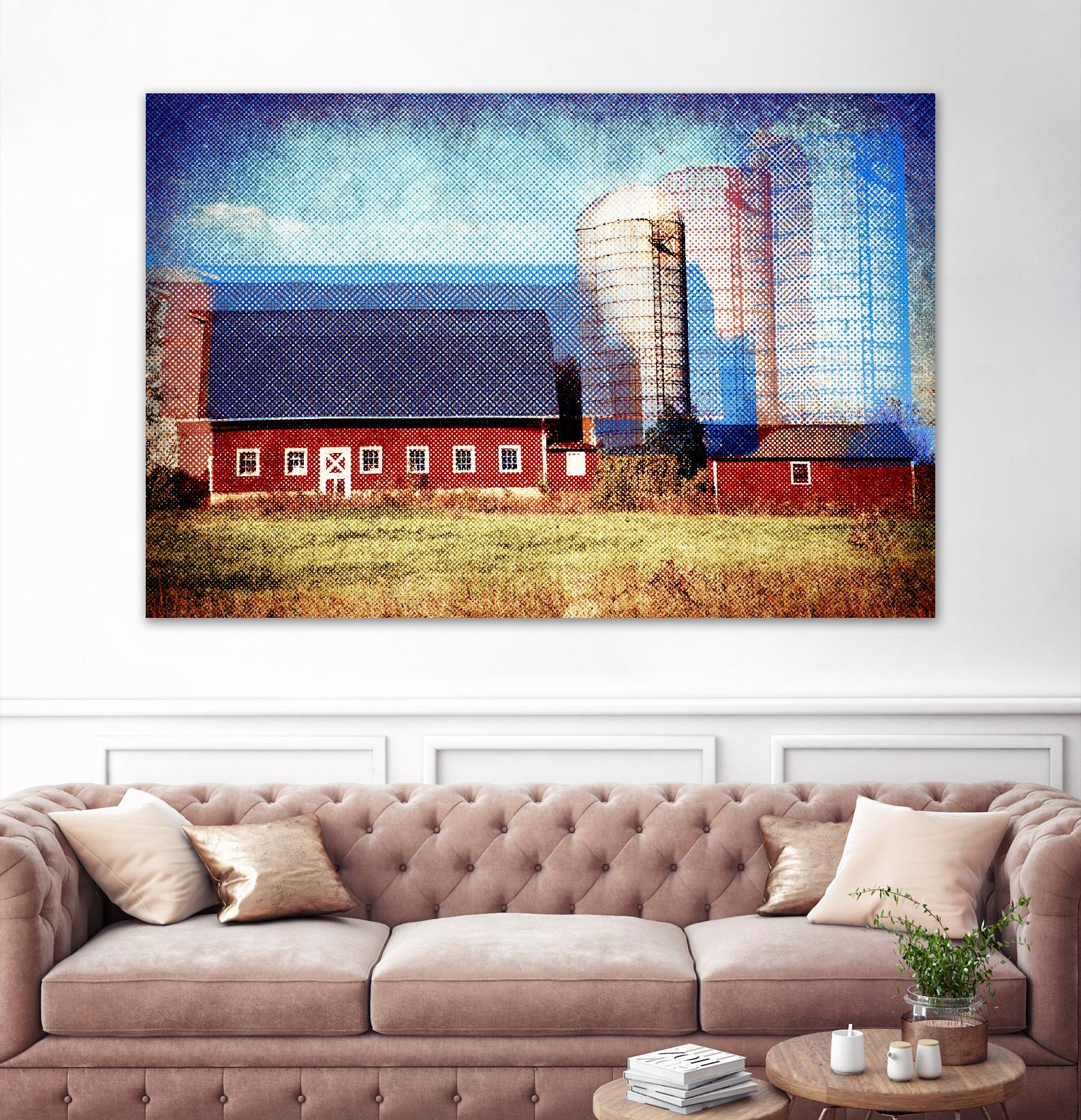 Farmland B by THE Studio on GIANT ART - red landscape