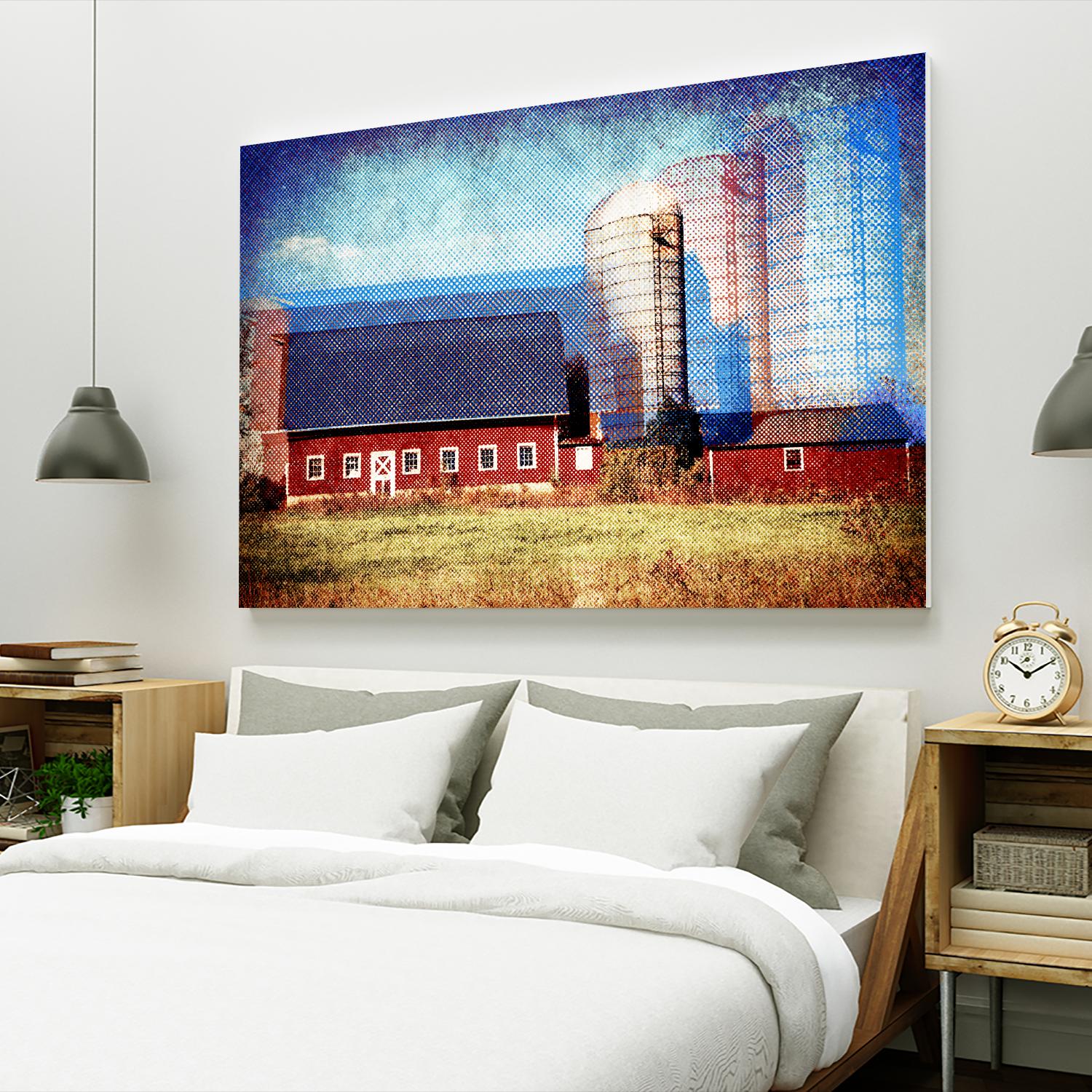 Farmland B by THE Studio on GIANT ART - red landscape