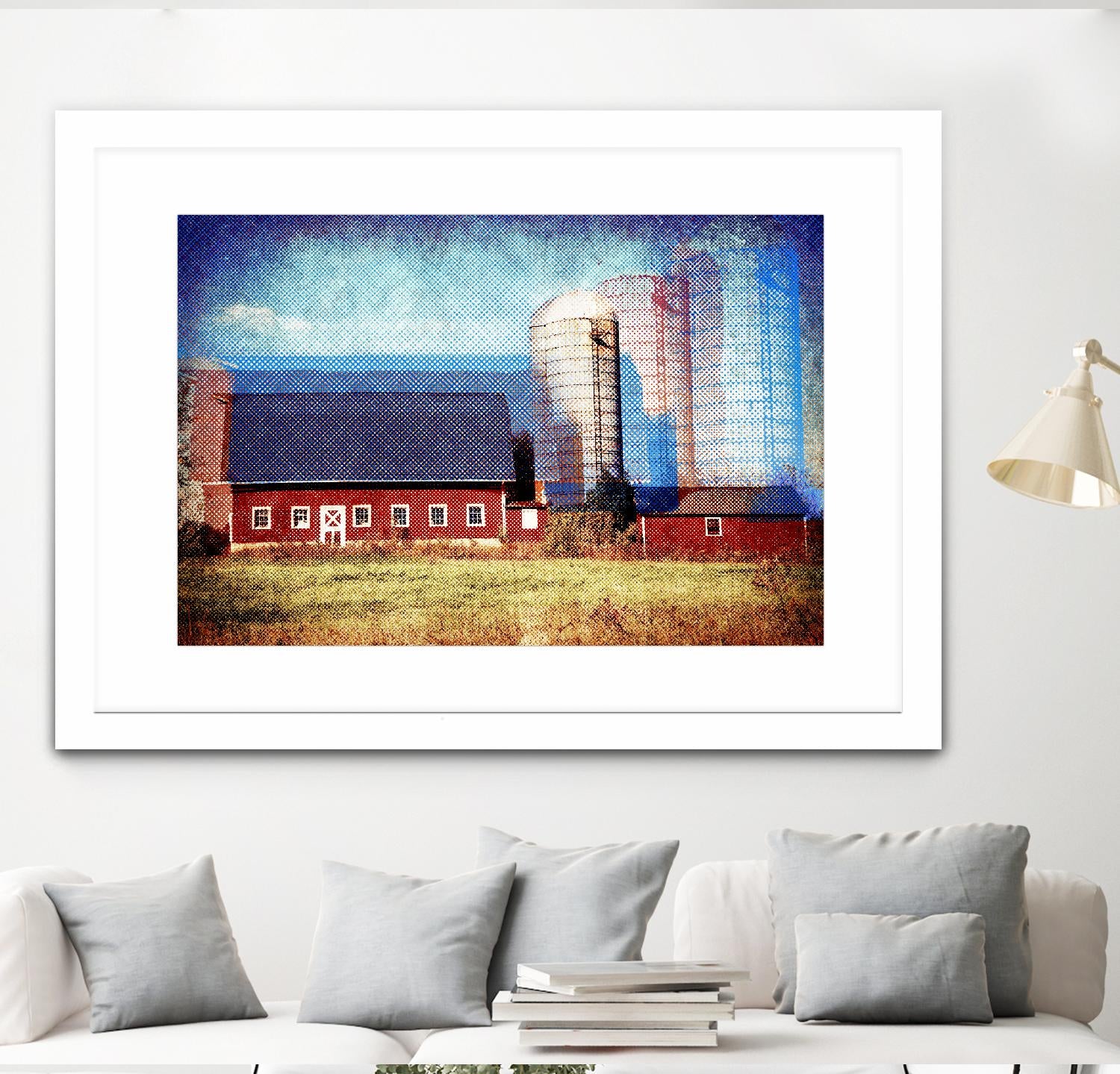 Farmland B by THE Studio on GIANT ART - red landscape