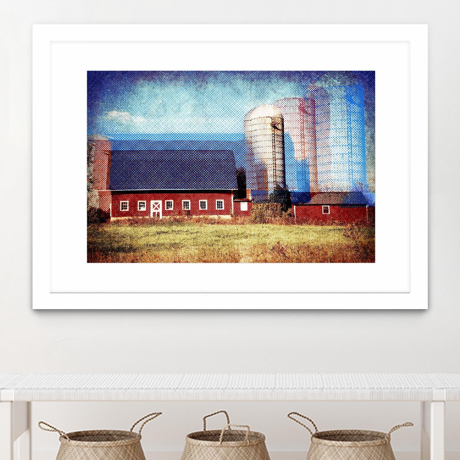 Farmland B by THE Studio on GIANT ART - red landscape