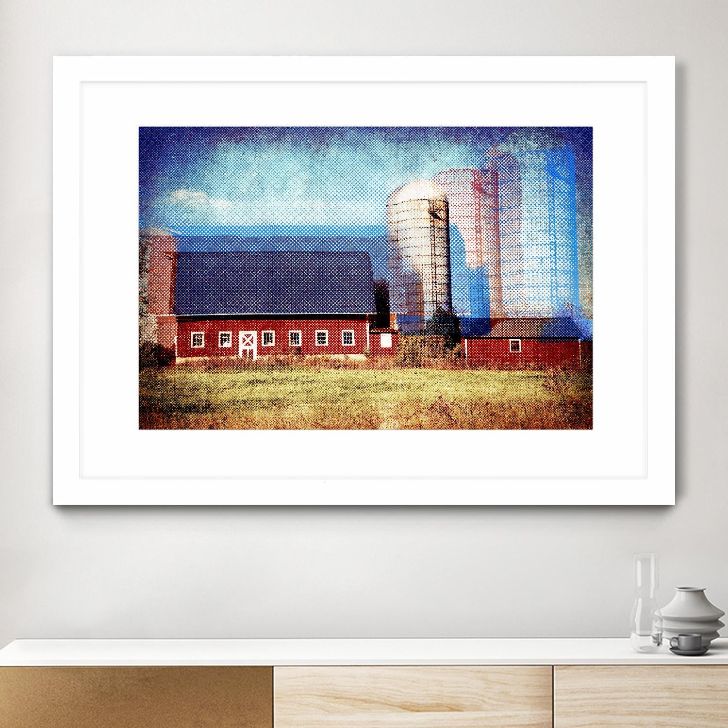 Farmland B by THE Studio on GIANT ART - red landscape