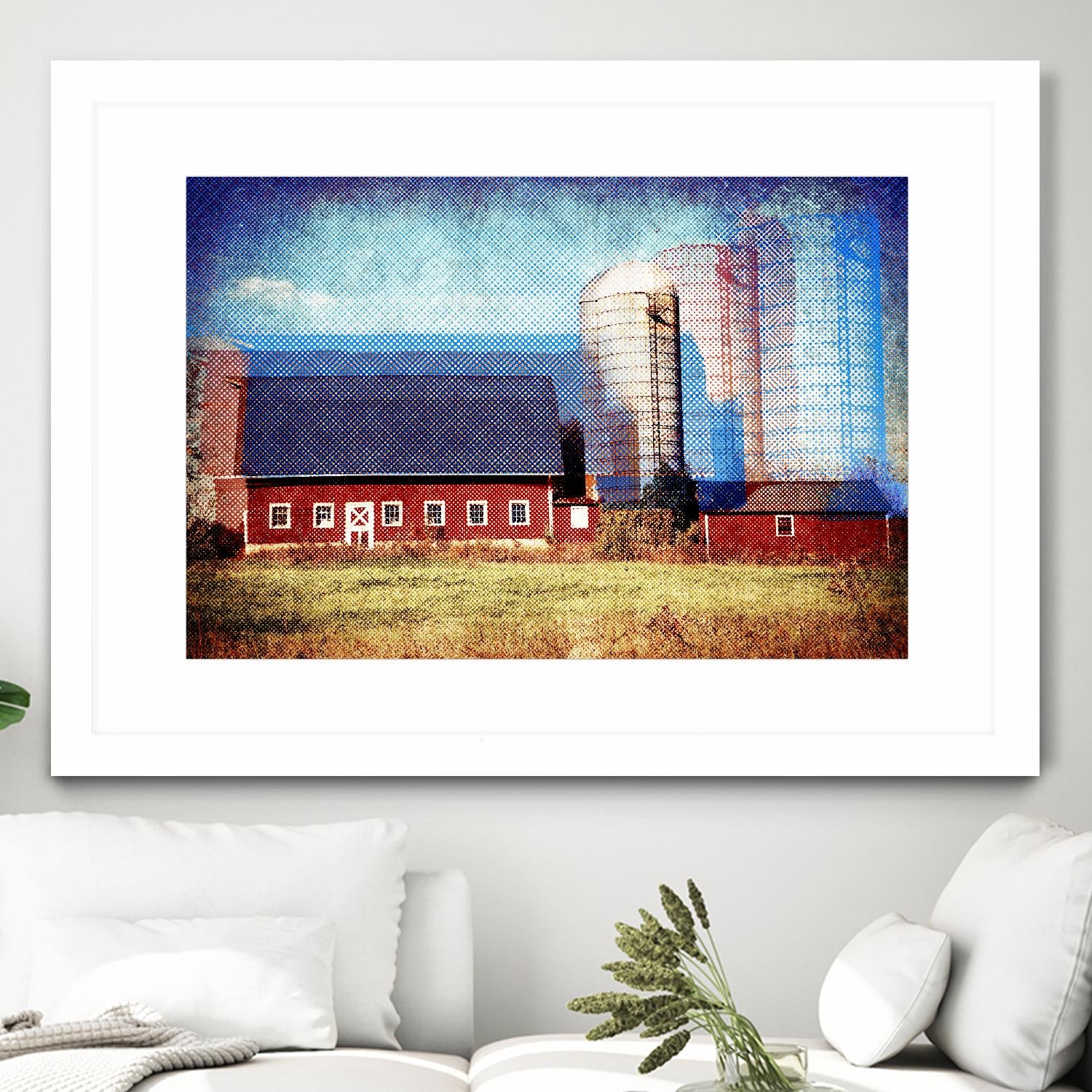 Farmland B by THE Studio on GIANT ART - red landscape