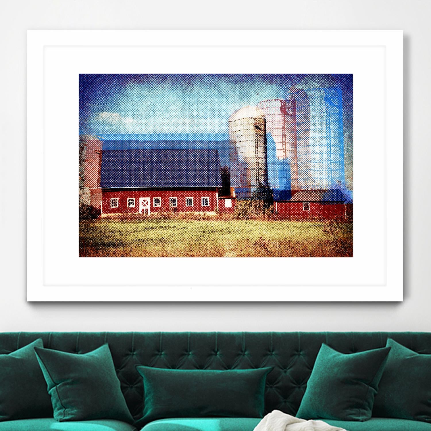 Farmland B by THE Studio on GIANT ART - red landscape