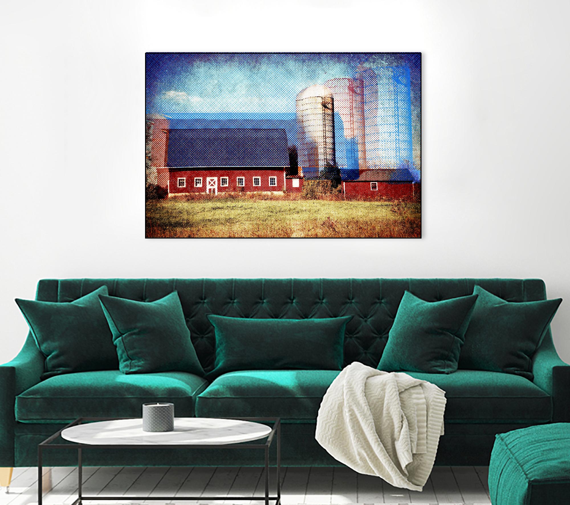 Farmland B by THE Studio on GIANT ART - red landscape