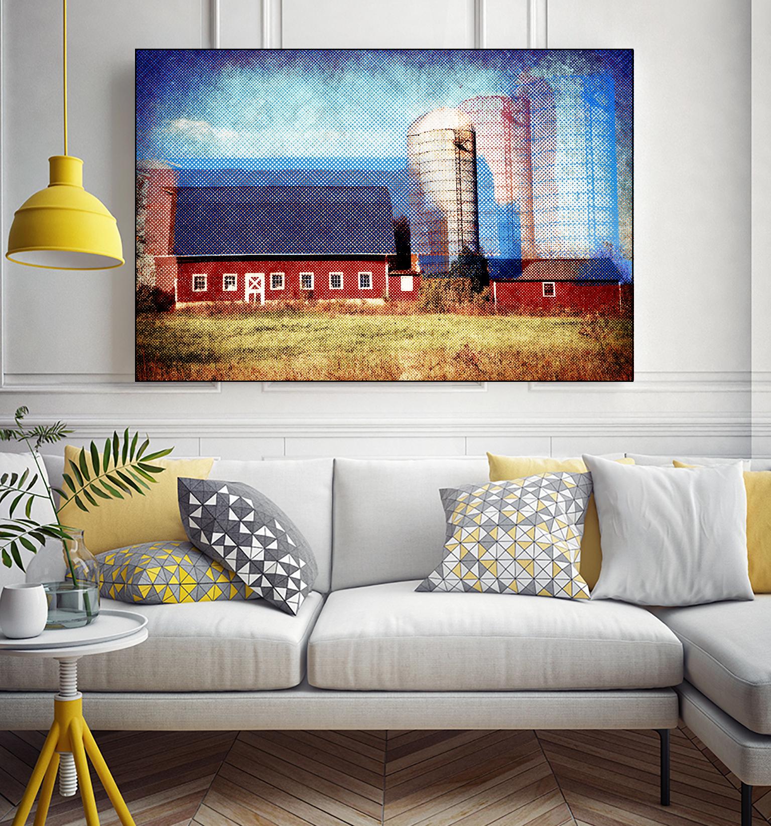 Farmland B by THE Studio on GIANT ART - red landscape