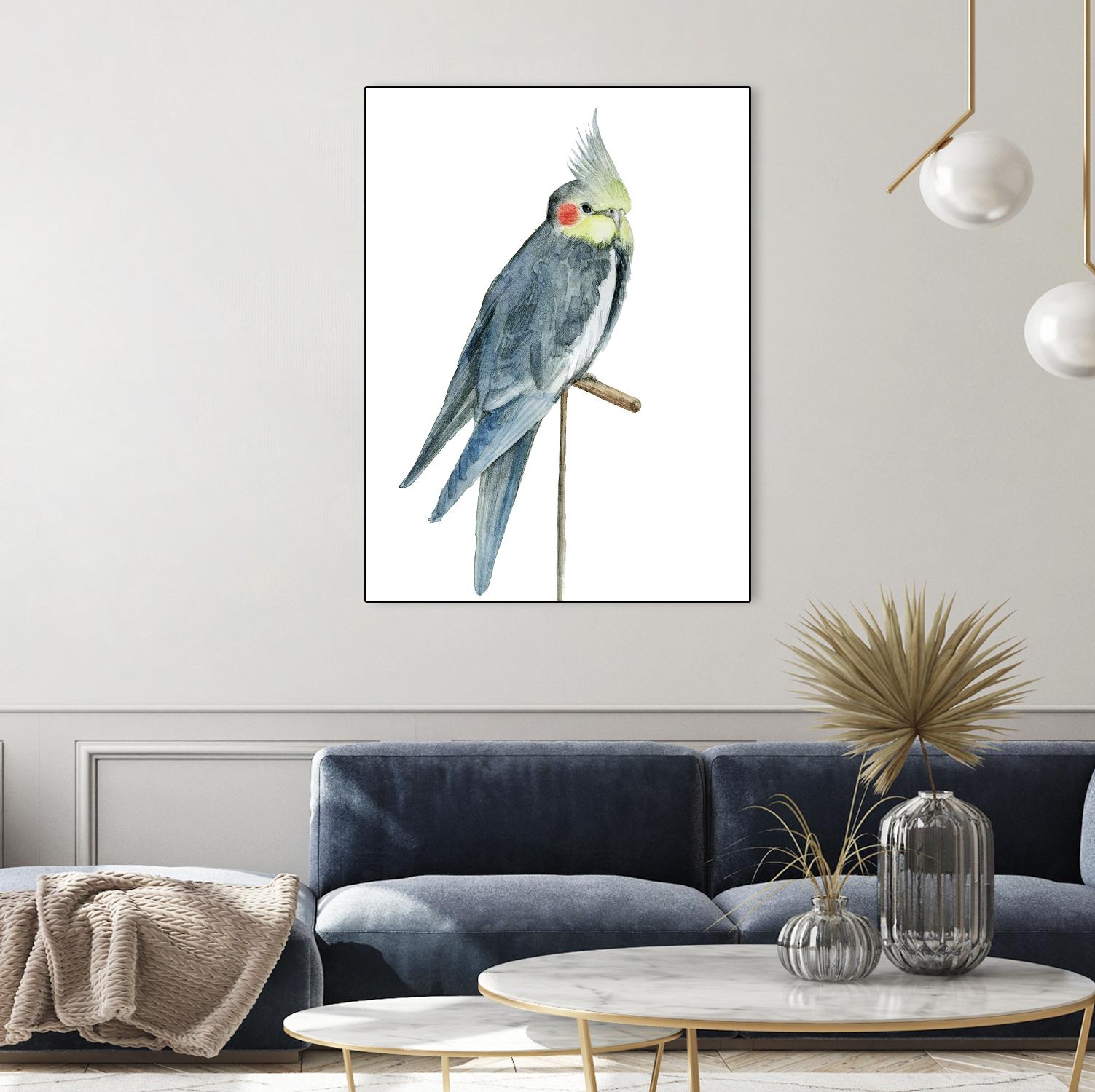 Bird 1 by Harvey, Brenna Harvey on GIANT ART - blue animals bird