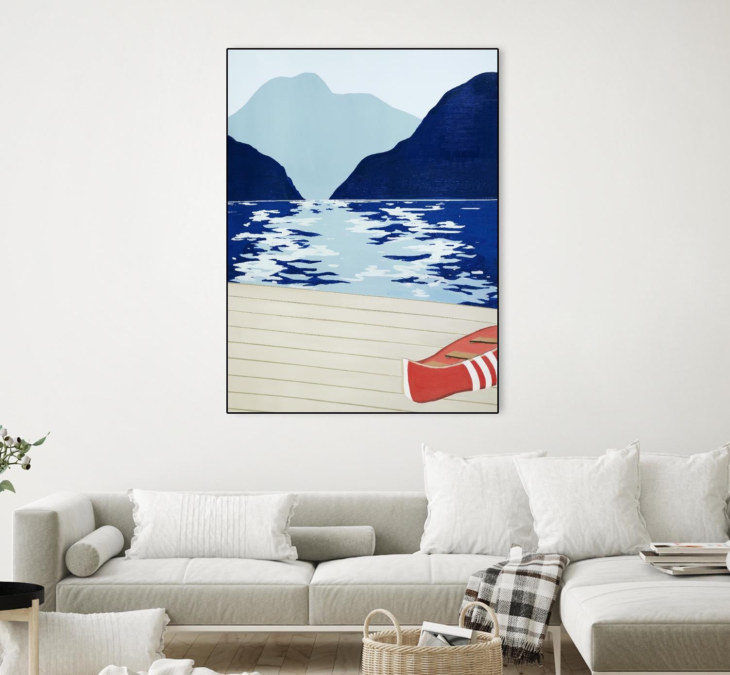 Afternoon Canoe by David Dimond on GIANT ART - beige landscape