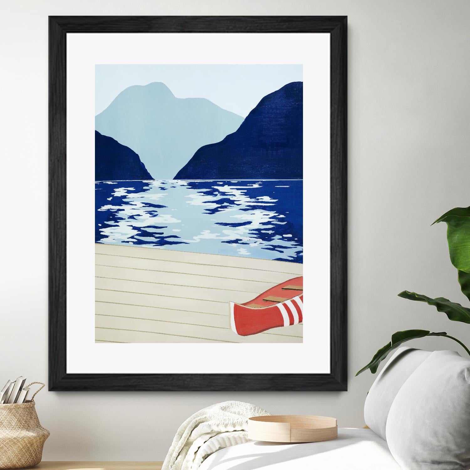 Afternoon Canoe by David Dimond on GIANT ART - beige landscape