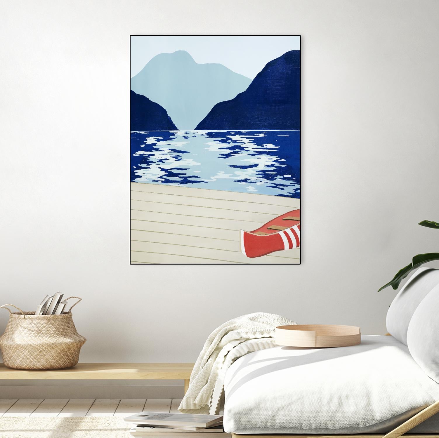 Afternoon Canoe by David Dimond on GIANT ART - beige landscape