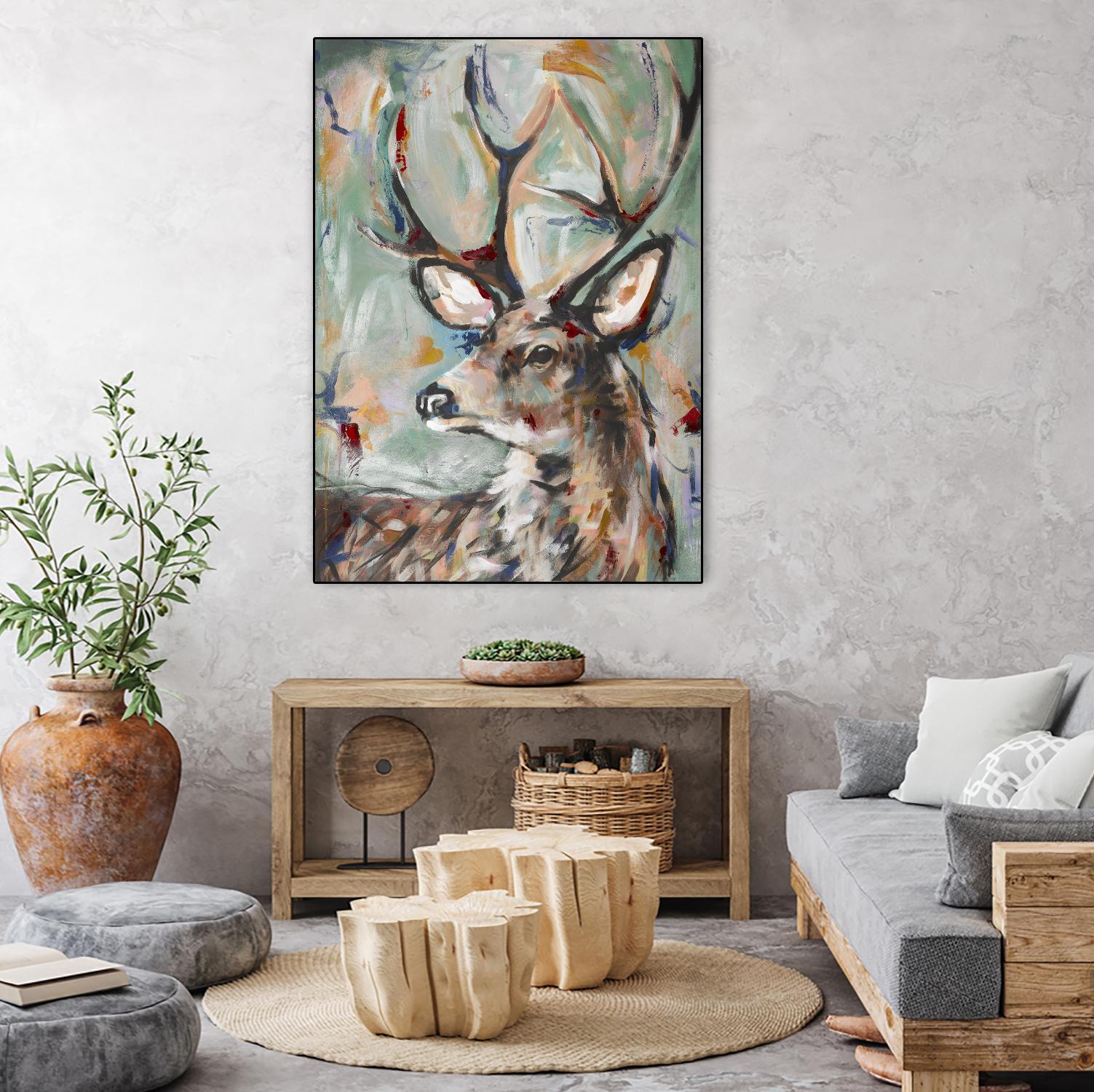 Buck by STA Studio on GIANT ART - beige animals wild