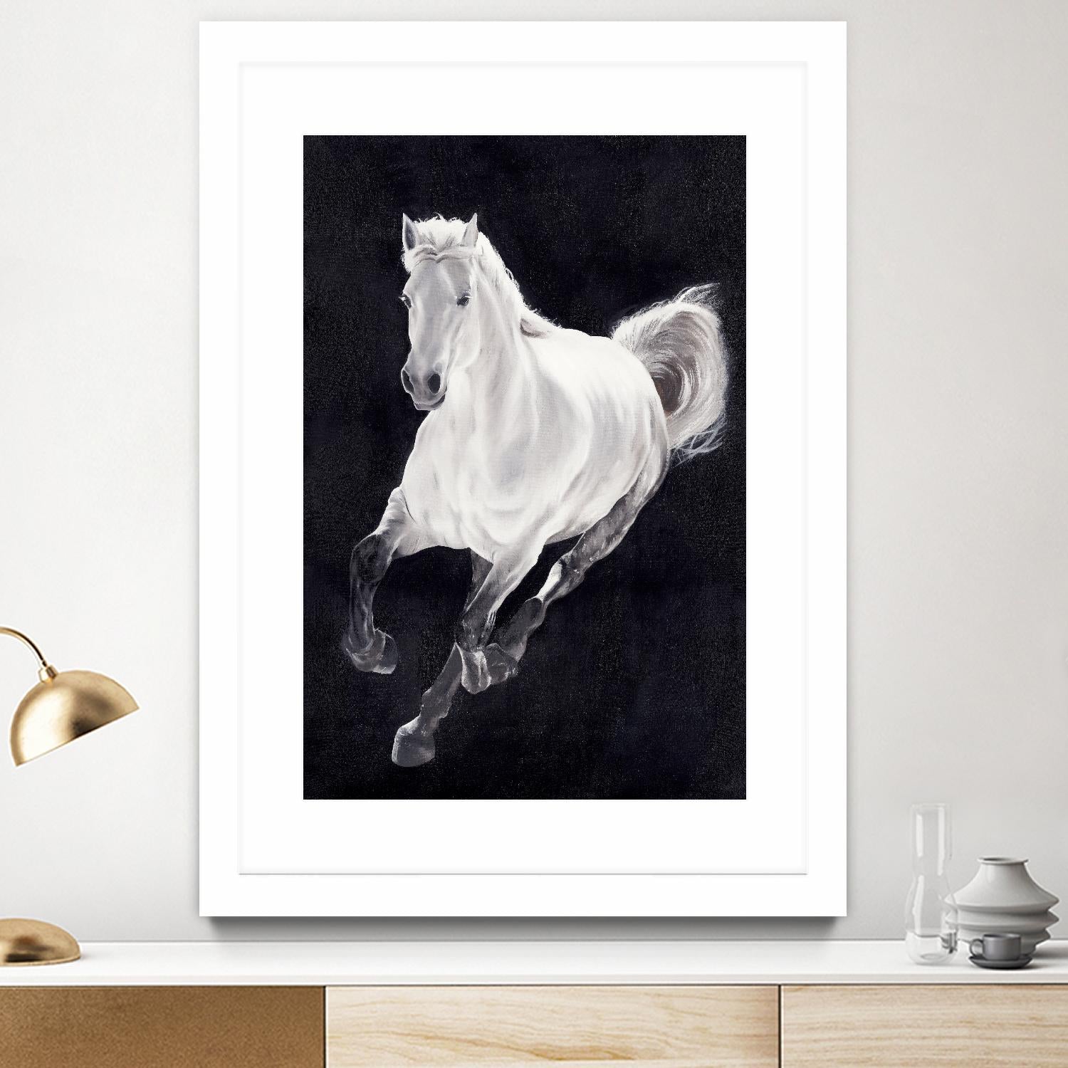 White Horse by Stefano Altamura on GIANT ART - white animals