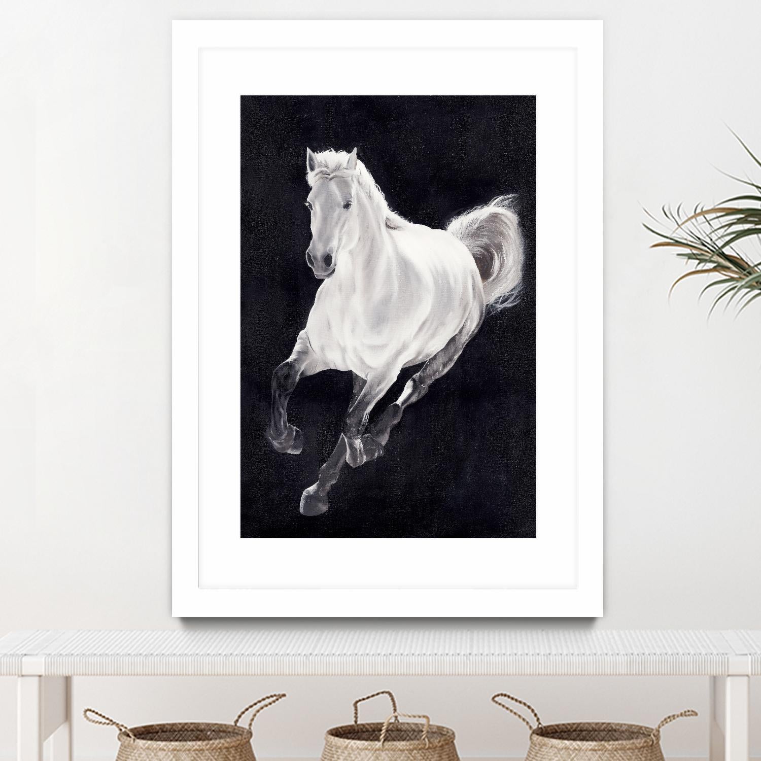 White Horse by Stefano Altamura on GIANT ART - white animals