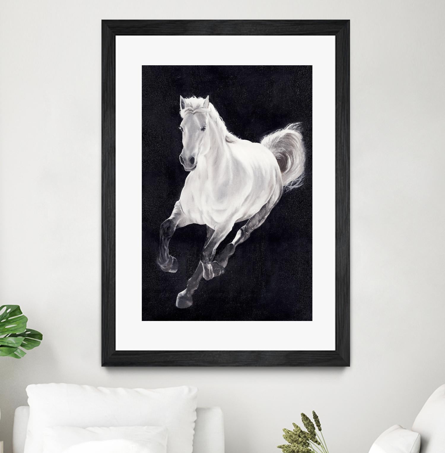 White Horse by Stefano Altamura on GIANT ART - white animals