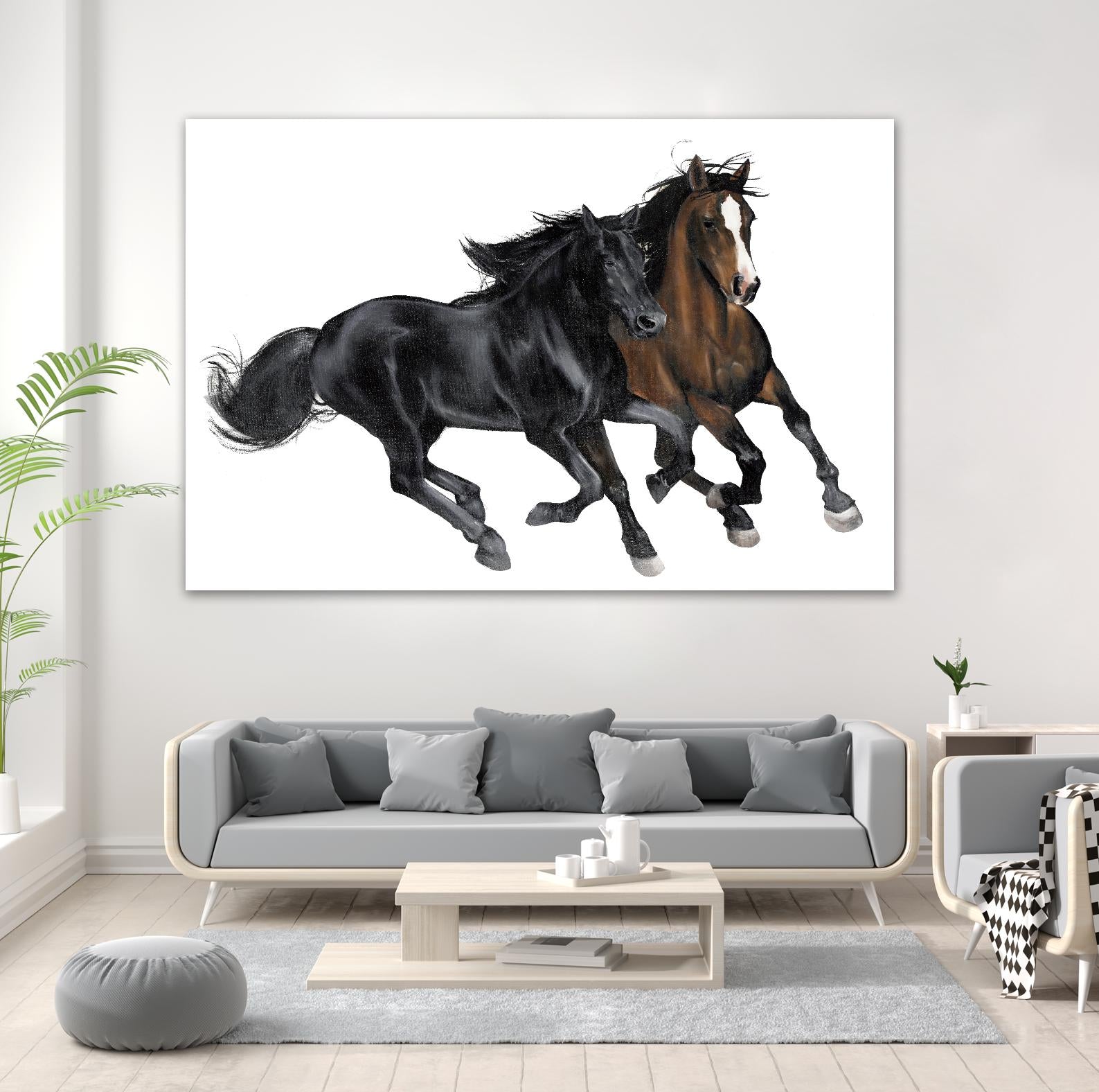 Black & Brown Horse by Stefano Altamura on GIANT ART - brown animals