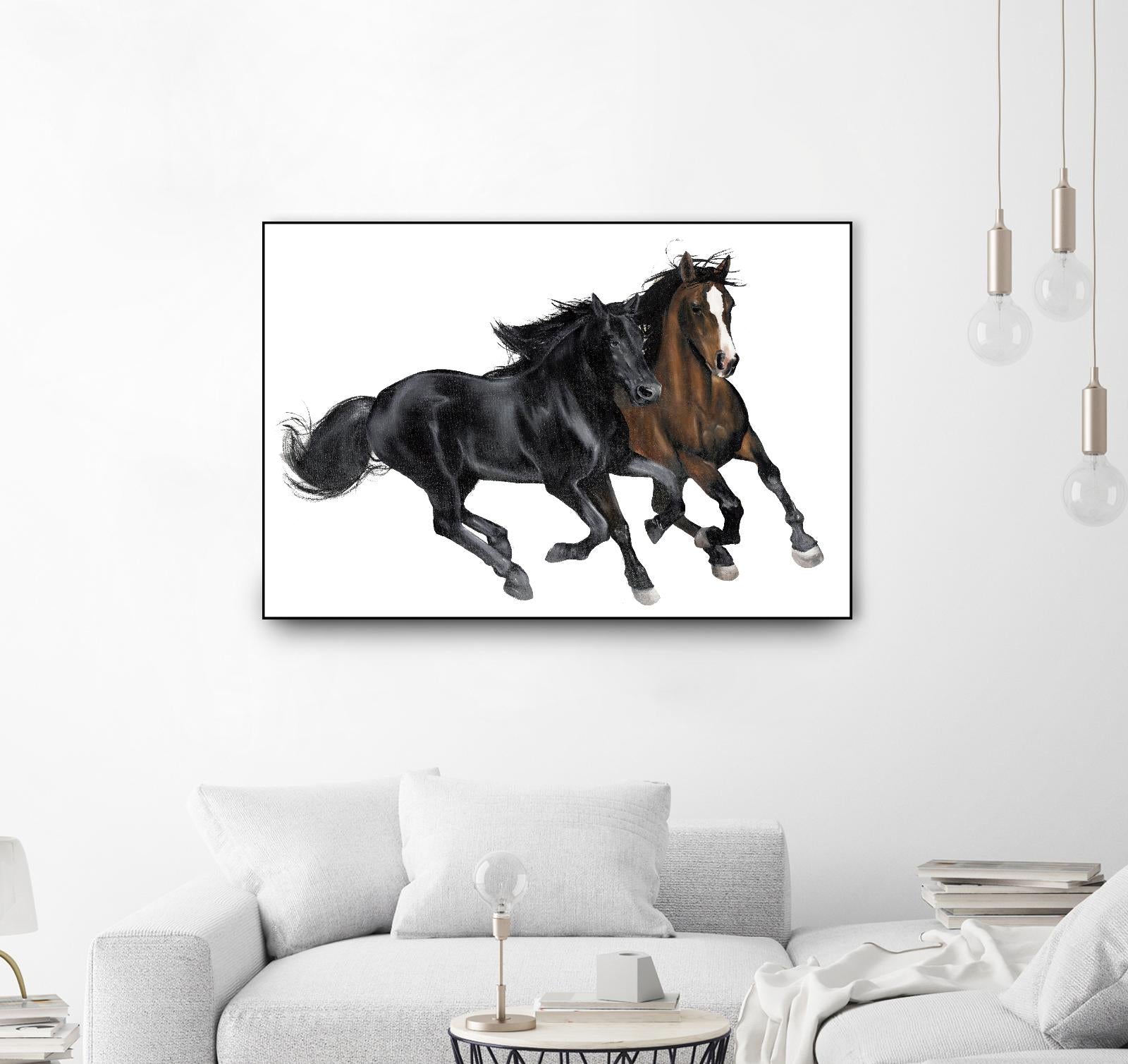 Black & Brown Horse by Stefano Altamura on GIANT ART - brown animals