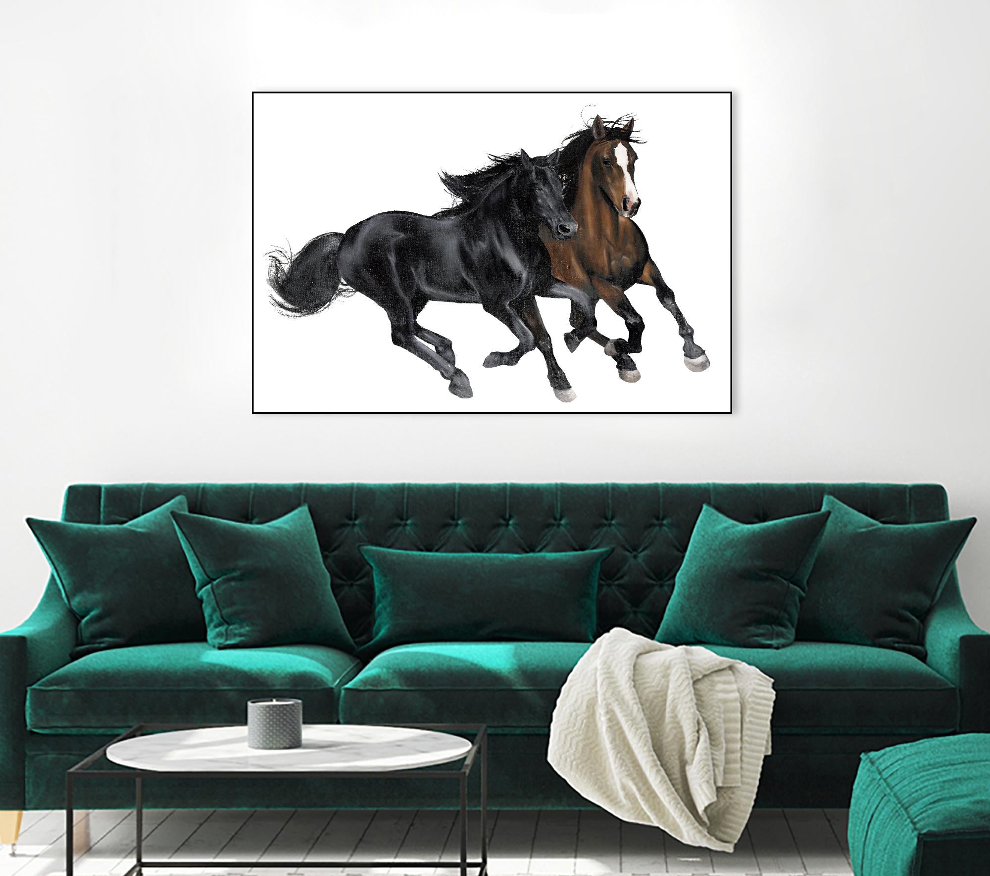 Black & Brown Horse by Stefano Altamura on GIANT ART - brown animals