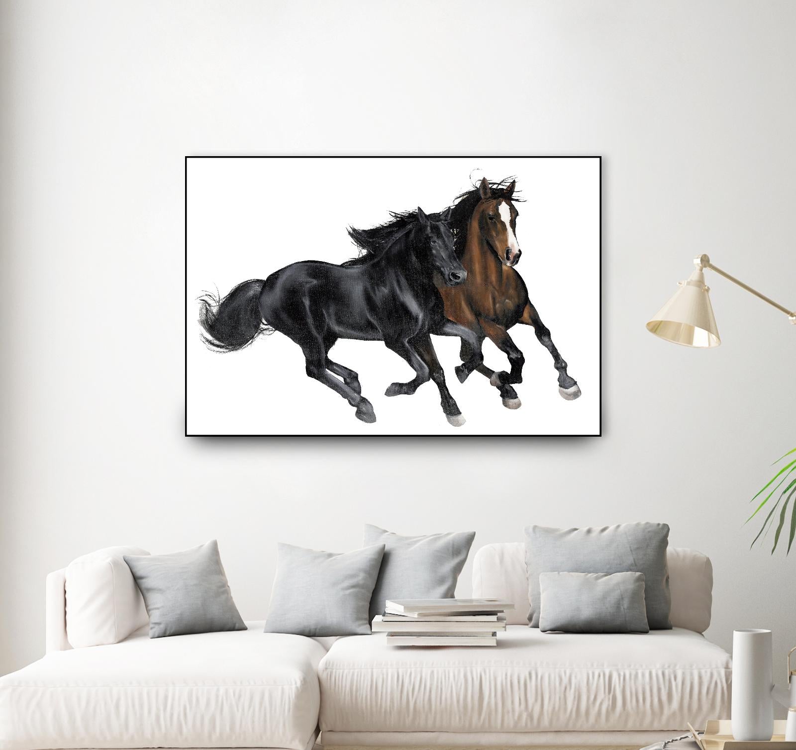 Black & Brown Horse by Stefano Altamura on GIANT ART - brown animals