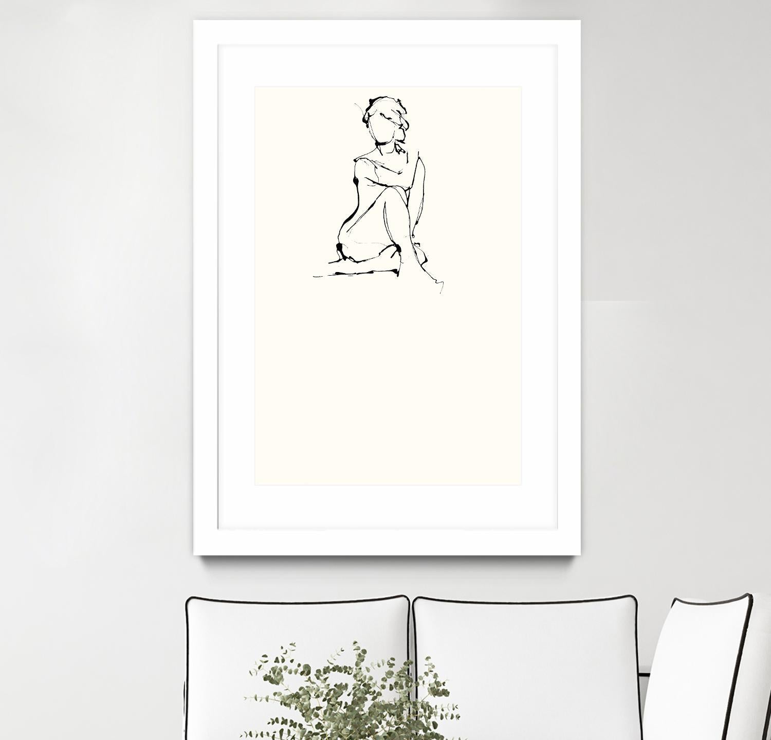 Contour Figure 2 by Stefano Altamura on GIANT ART - white black & white corps nu