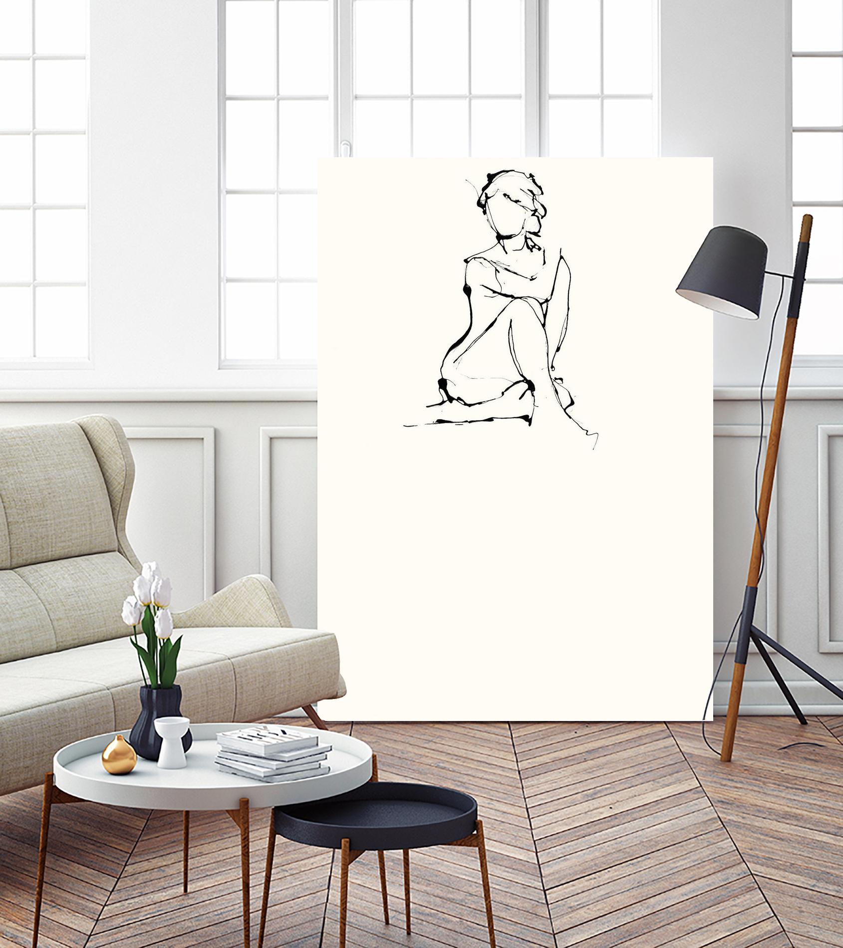 Contour Figure 2 by Stefano Altamura on GIANT ART - white black & white corps nu