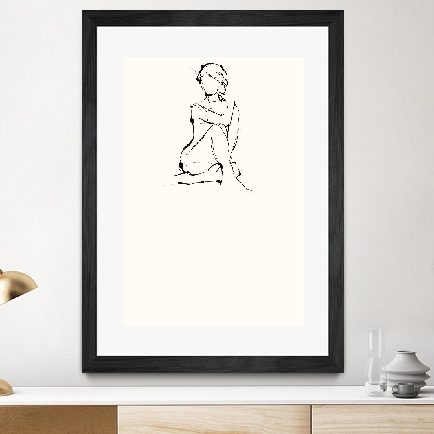 Contour Figure 2 by Stefano Altamura on GIANT ART - white black & white corps nu