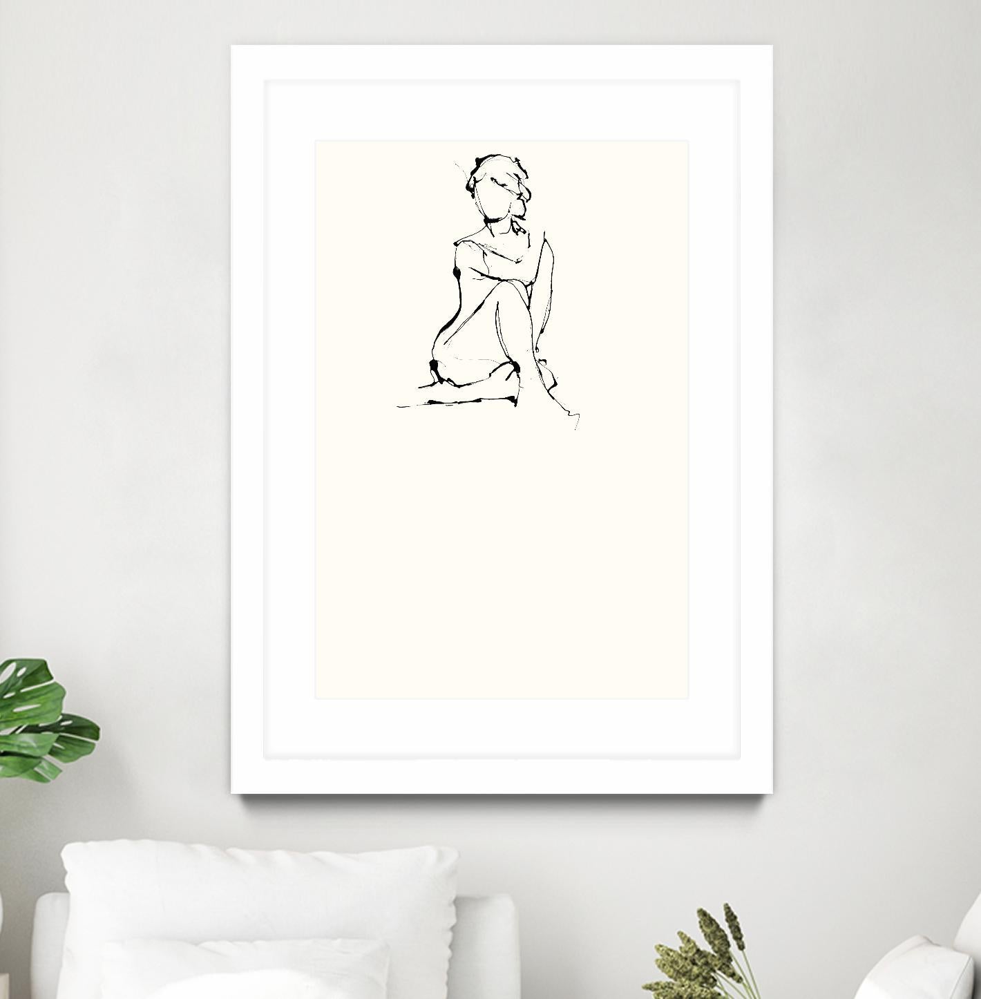 Contour Figure 2 by Stefano Altamura on GIANT ART - white black & white corps nu