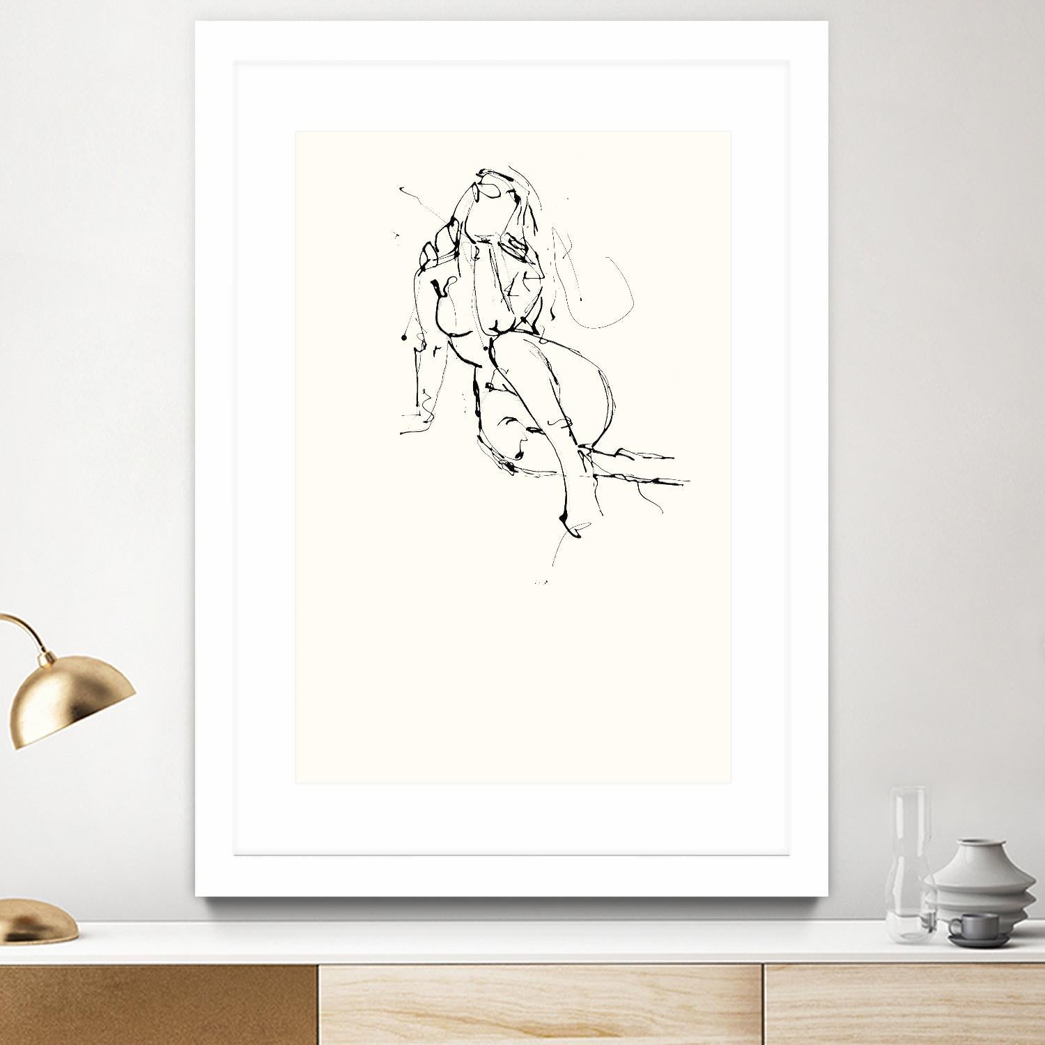 Contour Figure 9 by Stefano Altamura on GIANT ART - white black & white corps nu