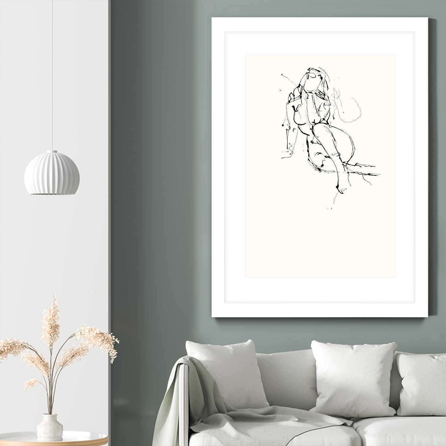 Contour Figure 9 by Stefano Altamura on GIANT ART - white black & white corps nu