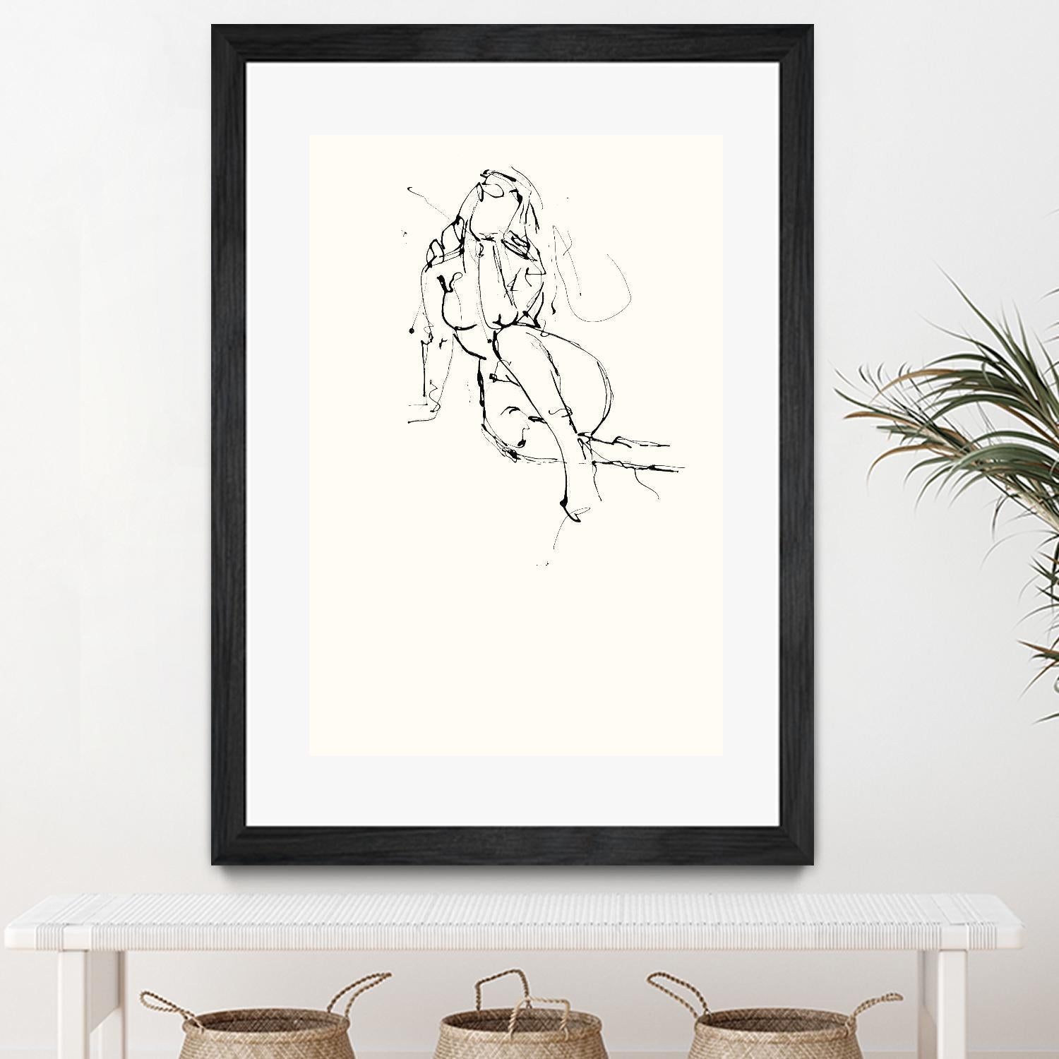 Contour Figure 9 by Stefano Altamura on GIANT ART - white black & white corps nu