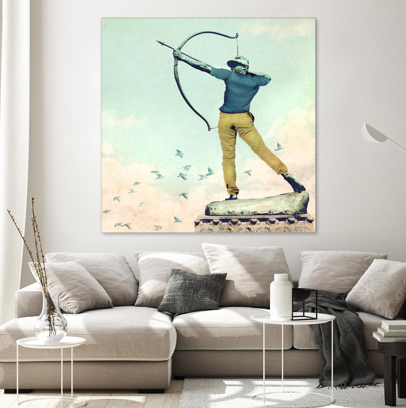 Hipster Archer by THE Studio on GIANT ART - beige contemporary
