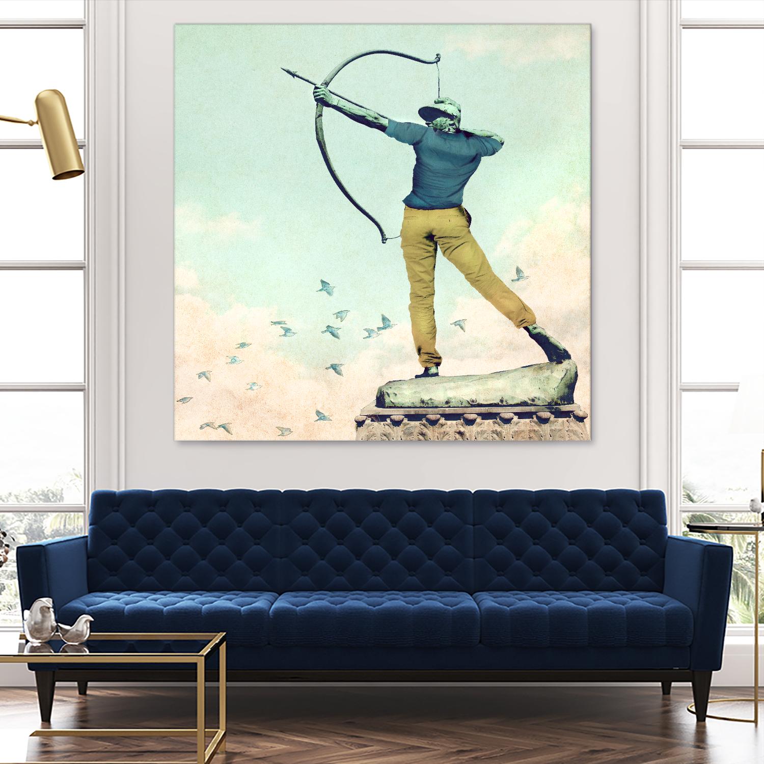 Hipster Archer by THE Studio on GIANT ART - beige contemporary