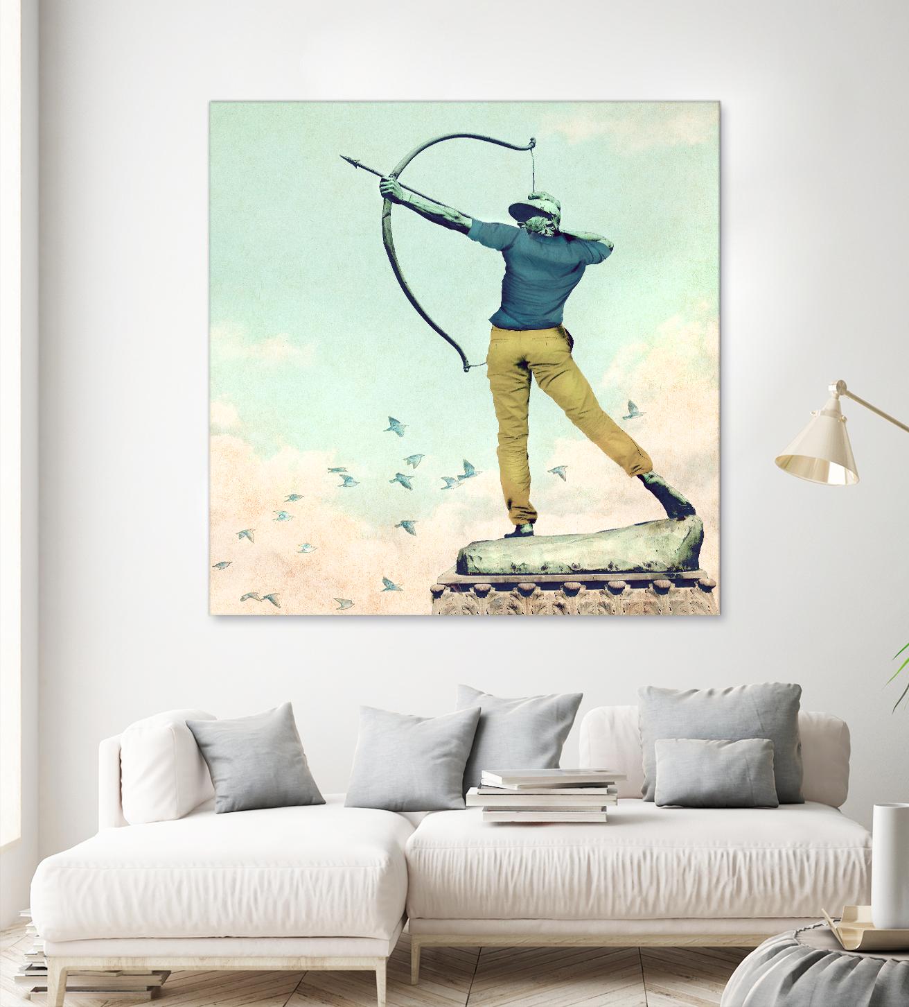 Hipster Archer by THE Studio on GIANT ART - beige contemporary