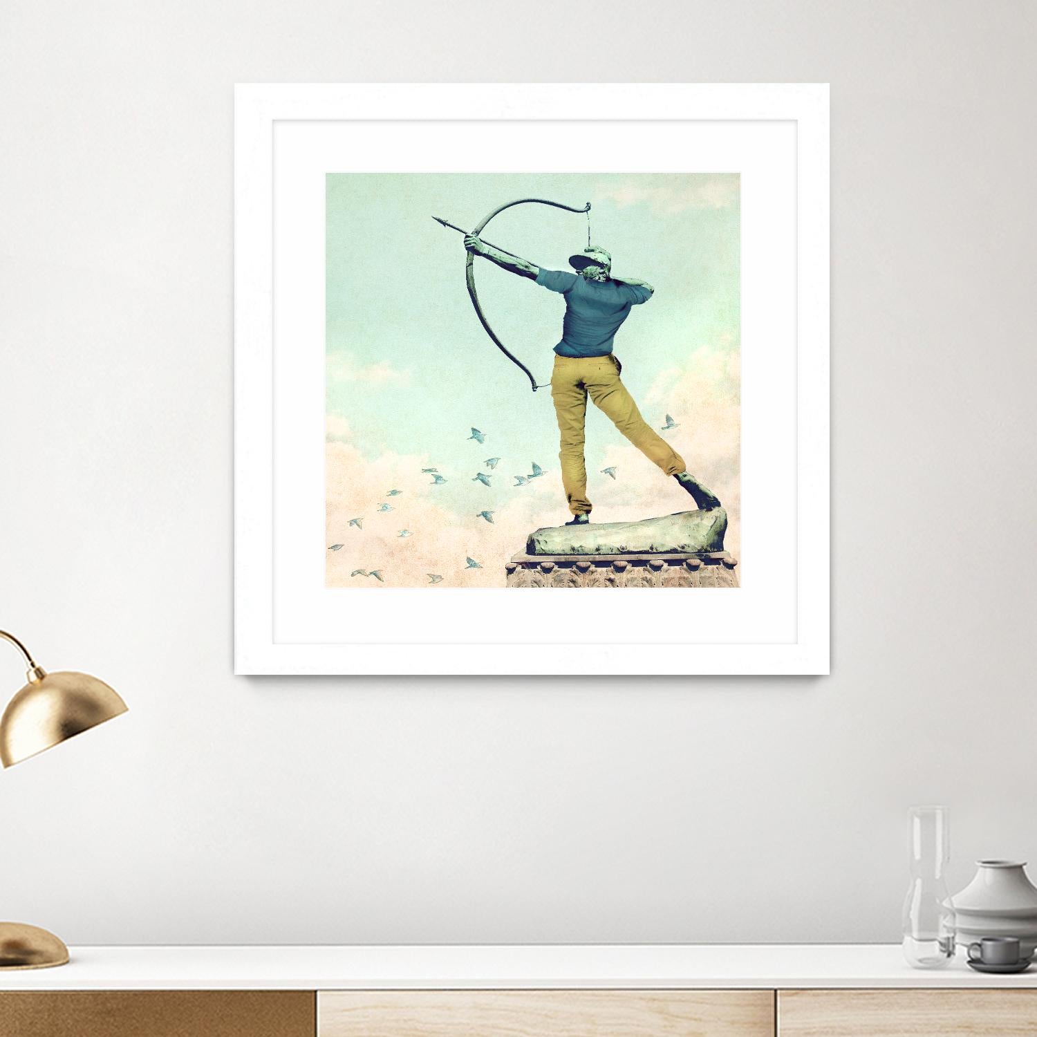 Hipster Archer by THE Studio on GIANT ART - beige contemporary