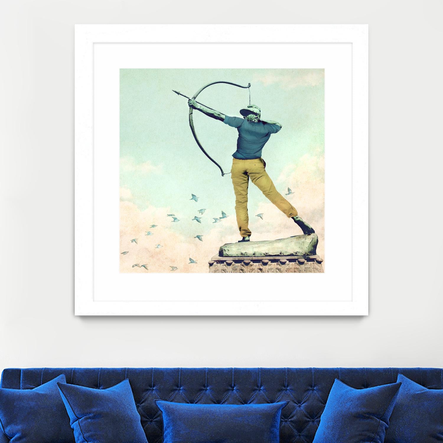 Hipster Archer by THE Studio on GIANT ART - beige contemporary