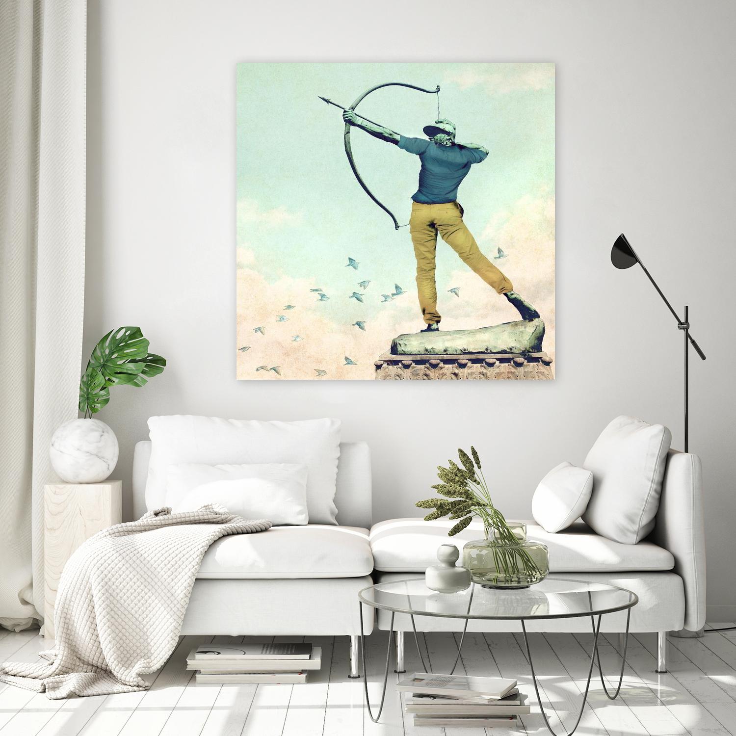 Hipster Archer by THE Studio on GIANT ART - beige figurative