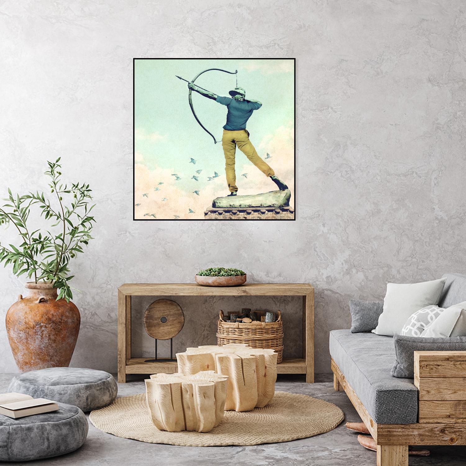 Hipster Archer by THE Studio on GIANT ART - beige contemporary