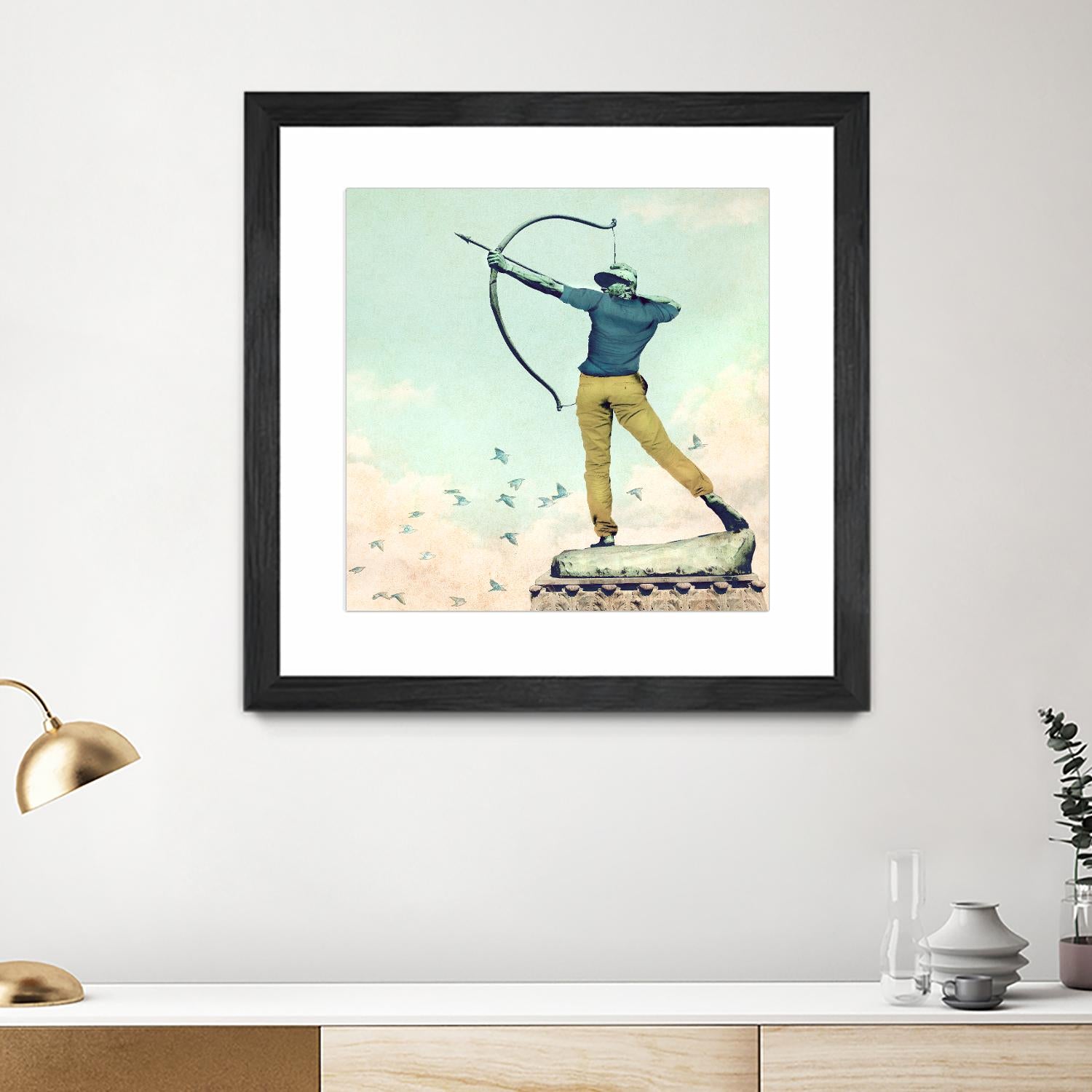 Hipster Archer by THE Studio on GIANT ART - beige contemporary