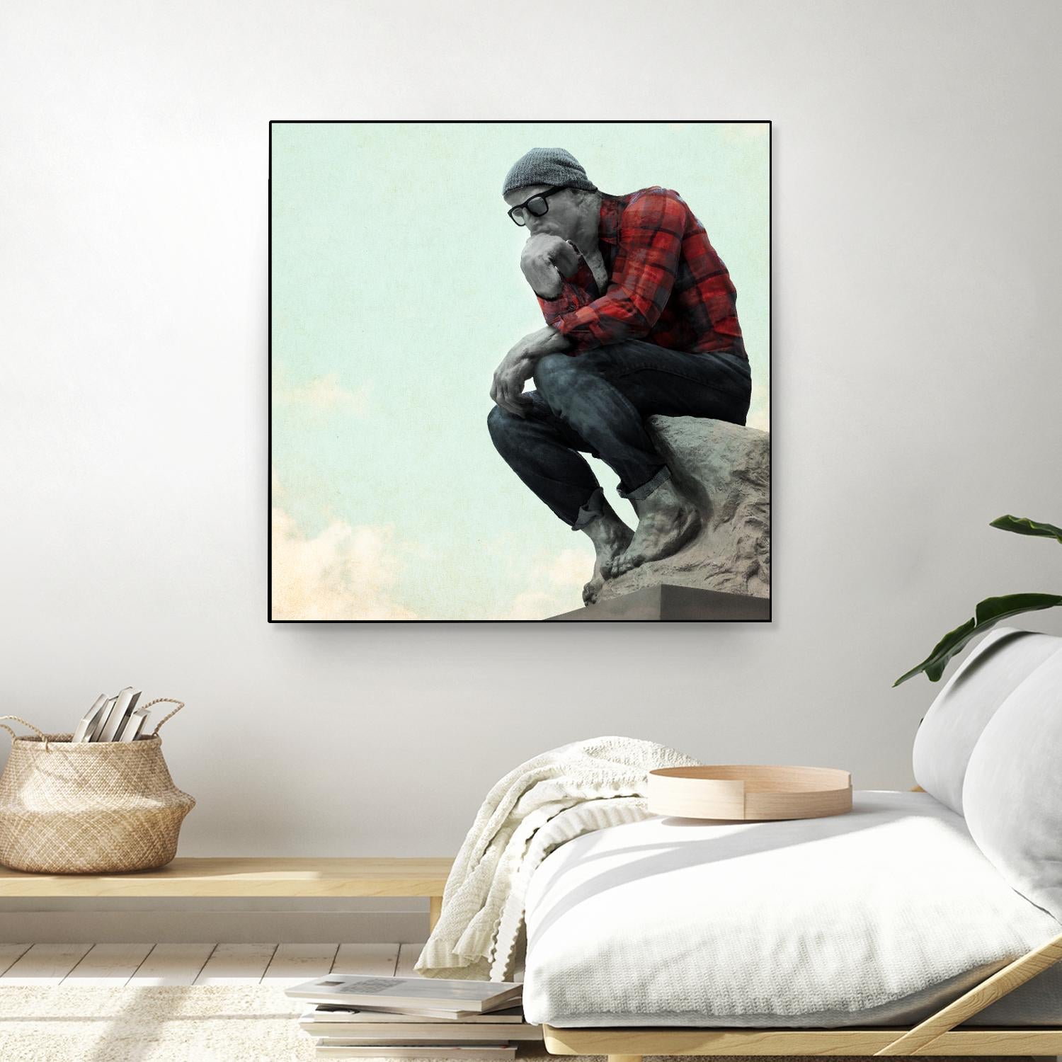 Hipster Thinker by THE Studio on GIANT ART - green contemporary