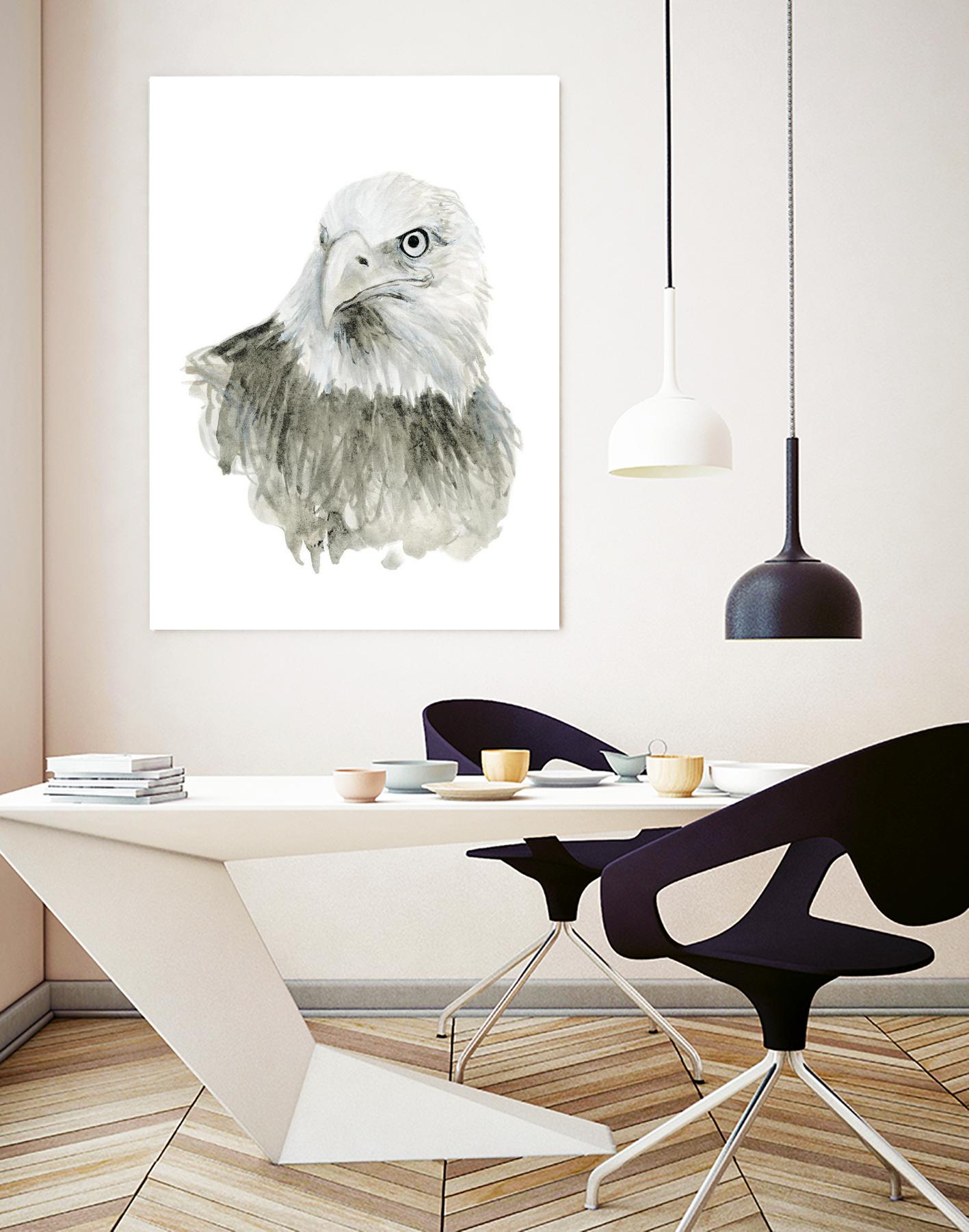 Eagle Bust by Brenna Harvey on GIANT ART - white vintage aigle