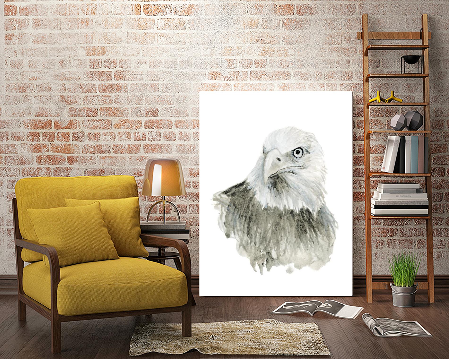 Eagle Bust by Brenna Harvey on GIANT ART - white vintage aigle