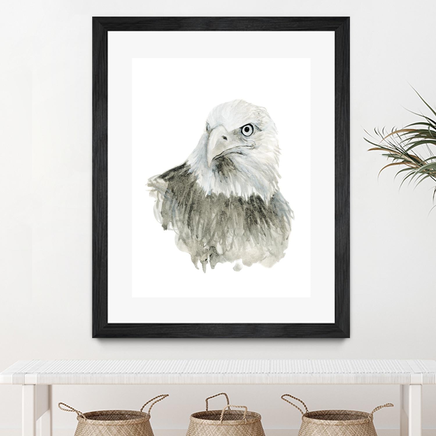 Eagle Bust by Brenna Harvey on GIANT ART - white vintage aigle