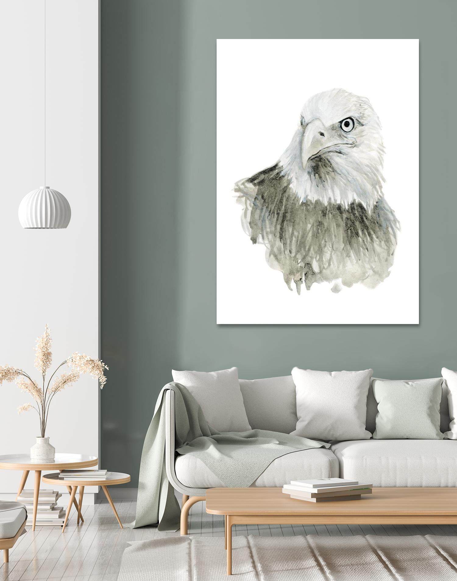 Eagle Bust by Brenna Harvey on GIANT ART - white vintage aigle
