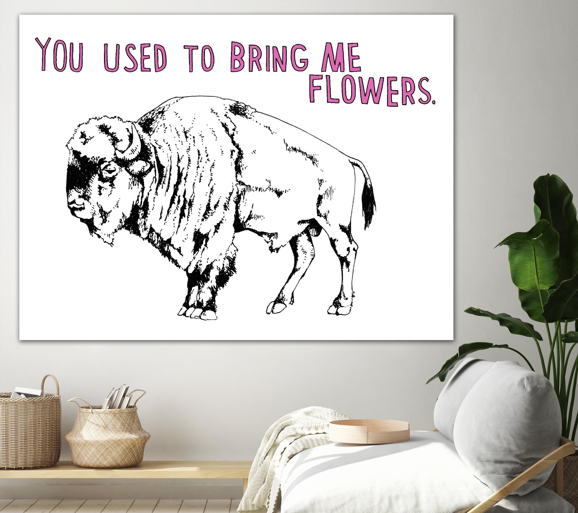 Bison by Natasha Marie on GIANT ART - pink contemporary