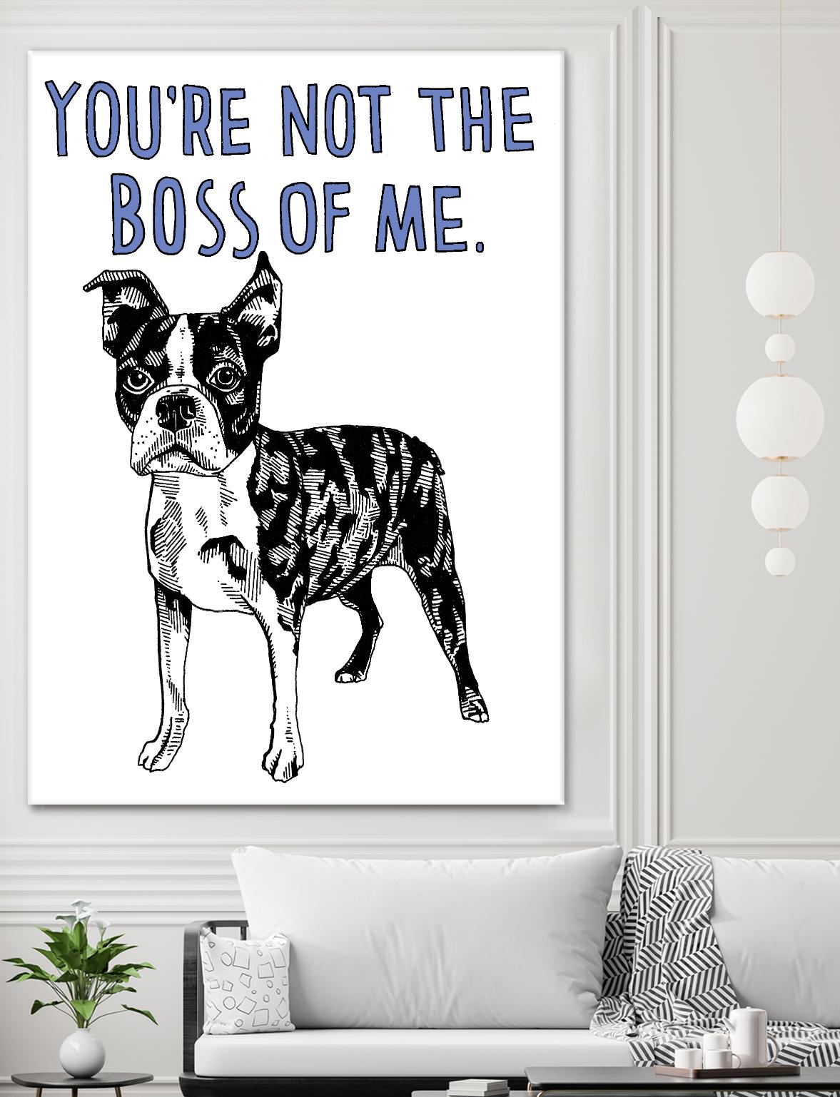 Boston Terrier by Natasha Marie on GIANT ART - blue contemporary