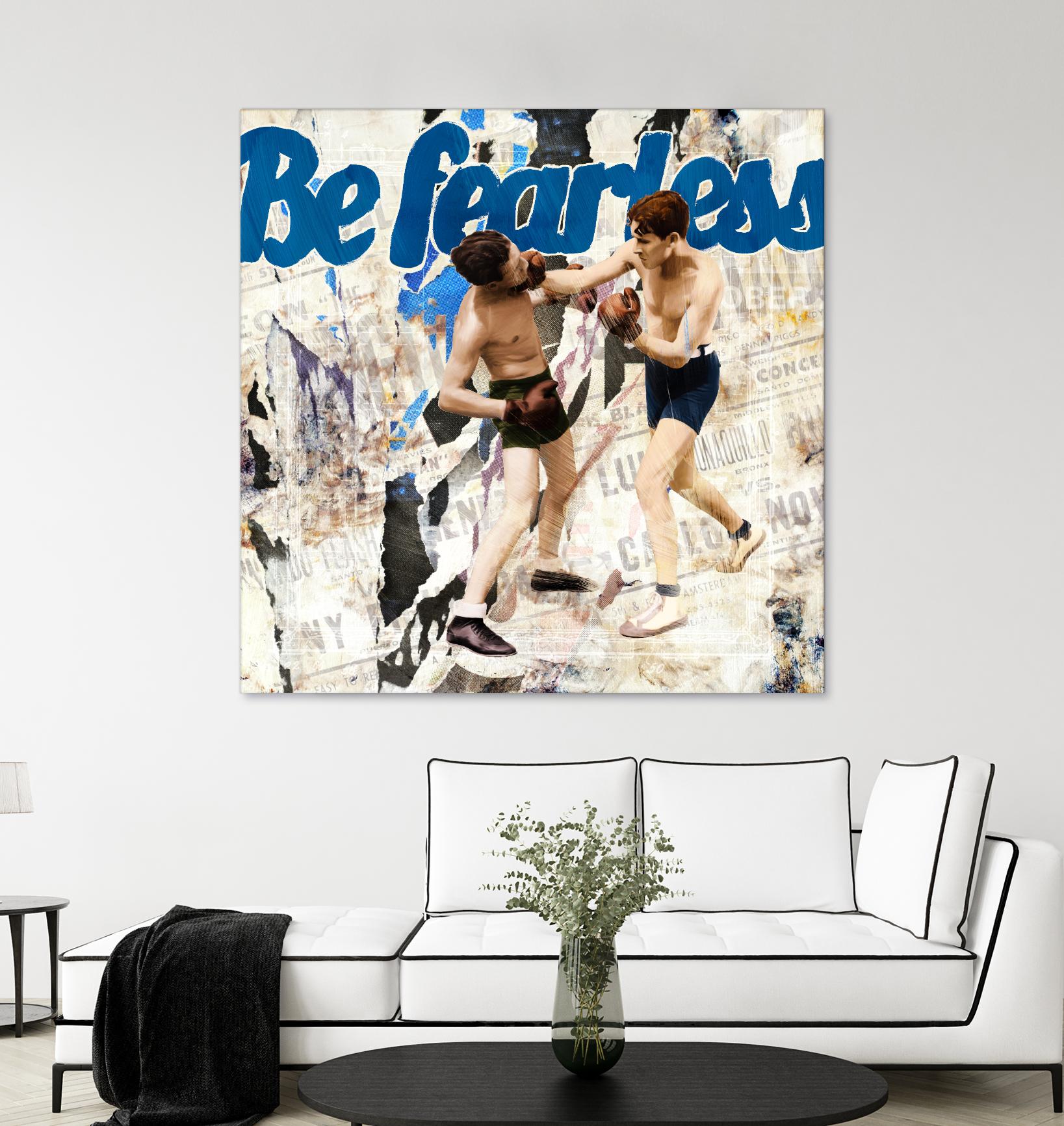 Be Fearless by THE Studio on GIANT ART - blue vintage