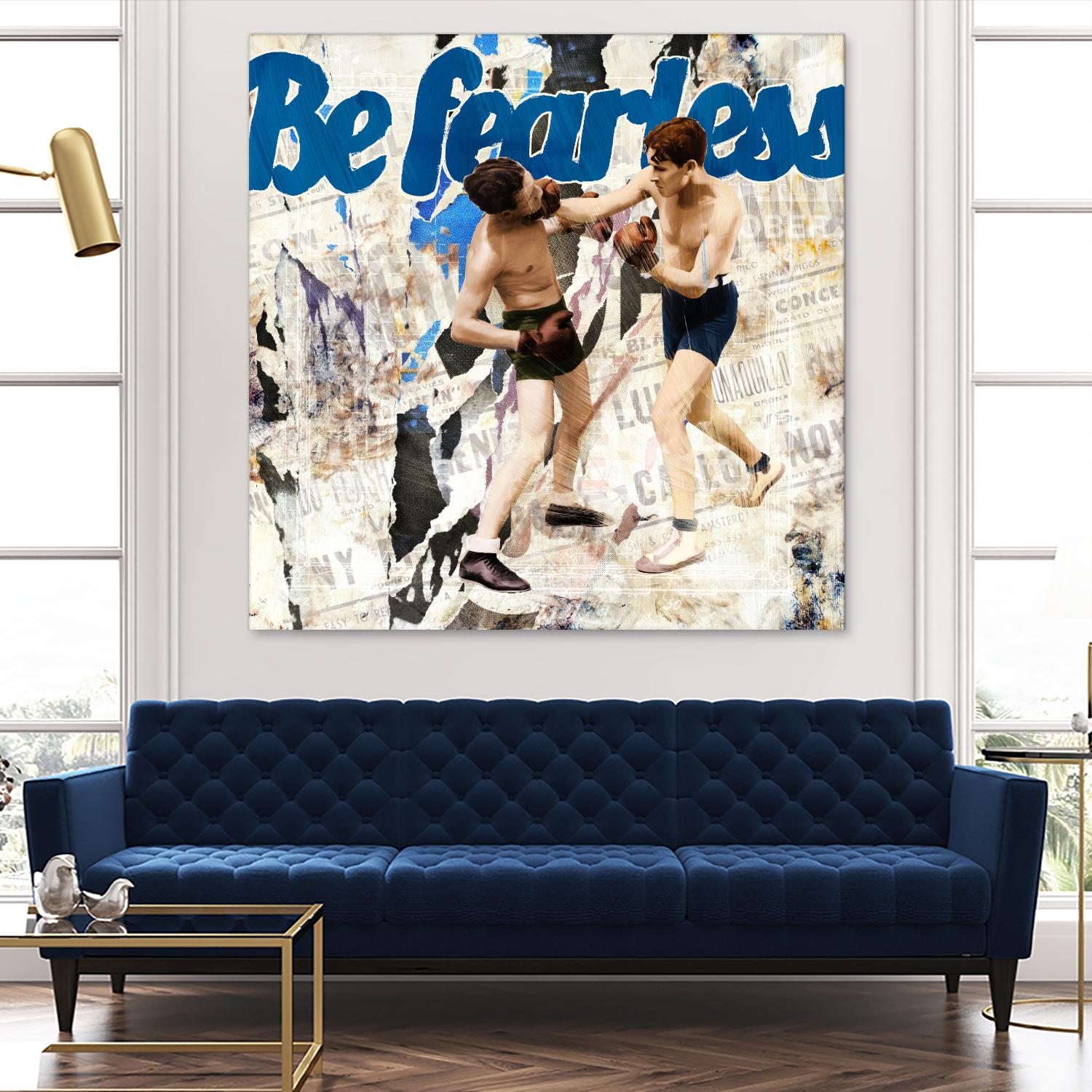 Be Fearless by THE Studio on GIANT ART - blue vintage
